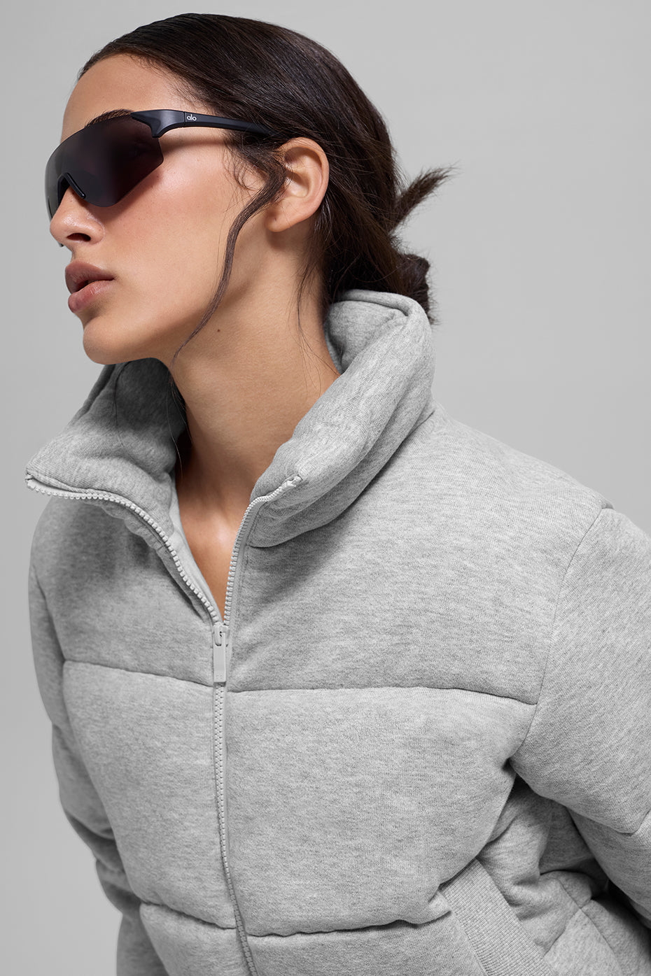 Alo Yoga Sweatshirt Puffer - Athletic Heather Grey - imagen 4