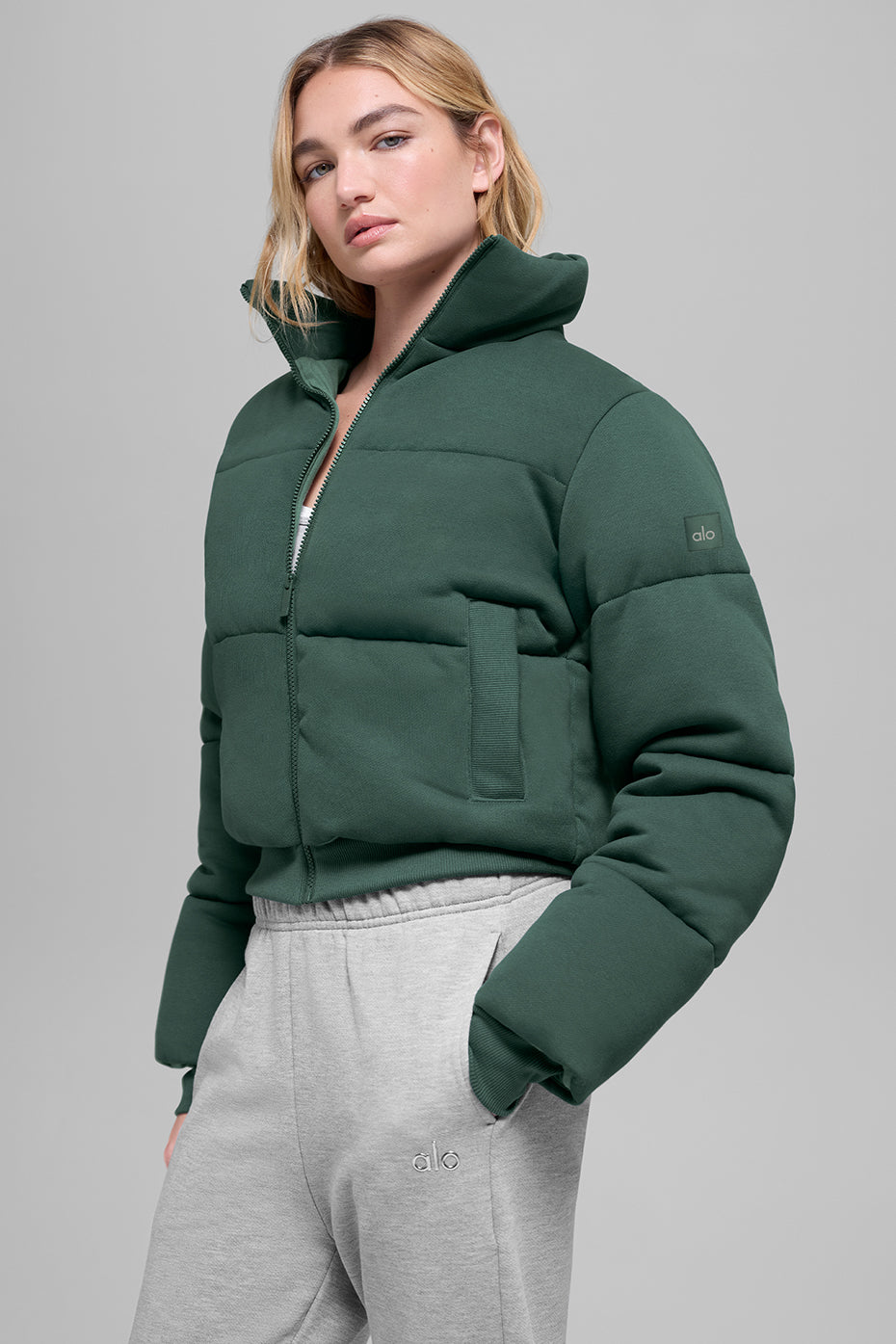 Alo Yoga Sweatshirt Puffer - Clover Green - imagen 2
