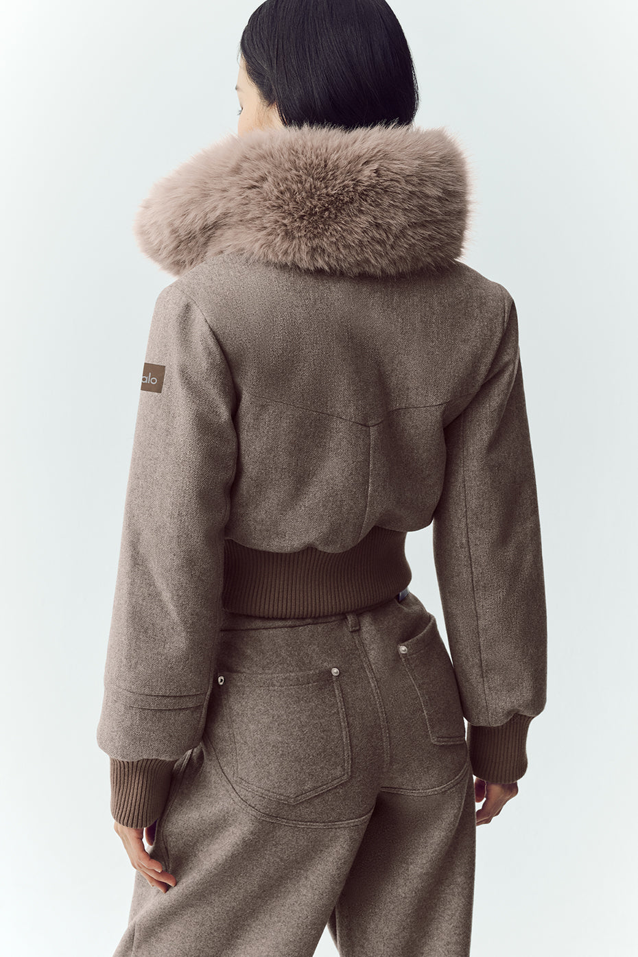 Alo Yoga Wool Blend Bunny Slope Jacket - Alpine Cocoa Heather - imagen 2