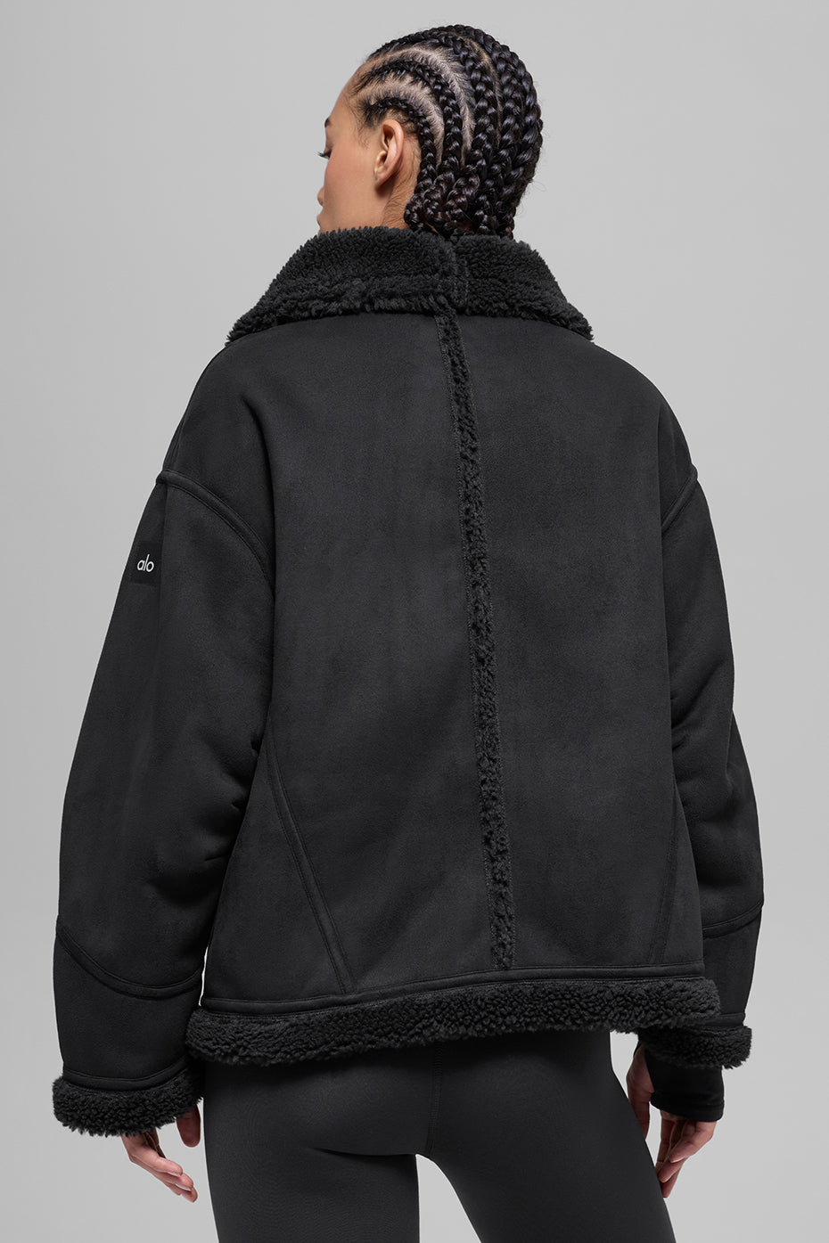 Alo Yoga Faux Shearling Grand Jacket - Black - imagen 3