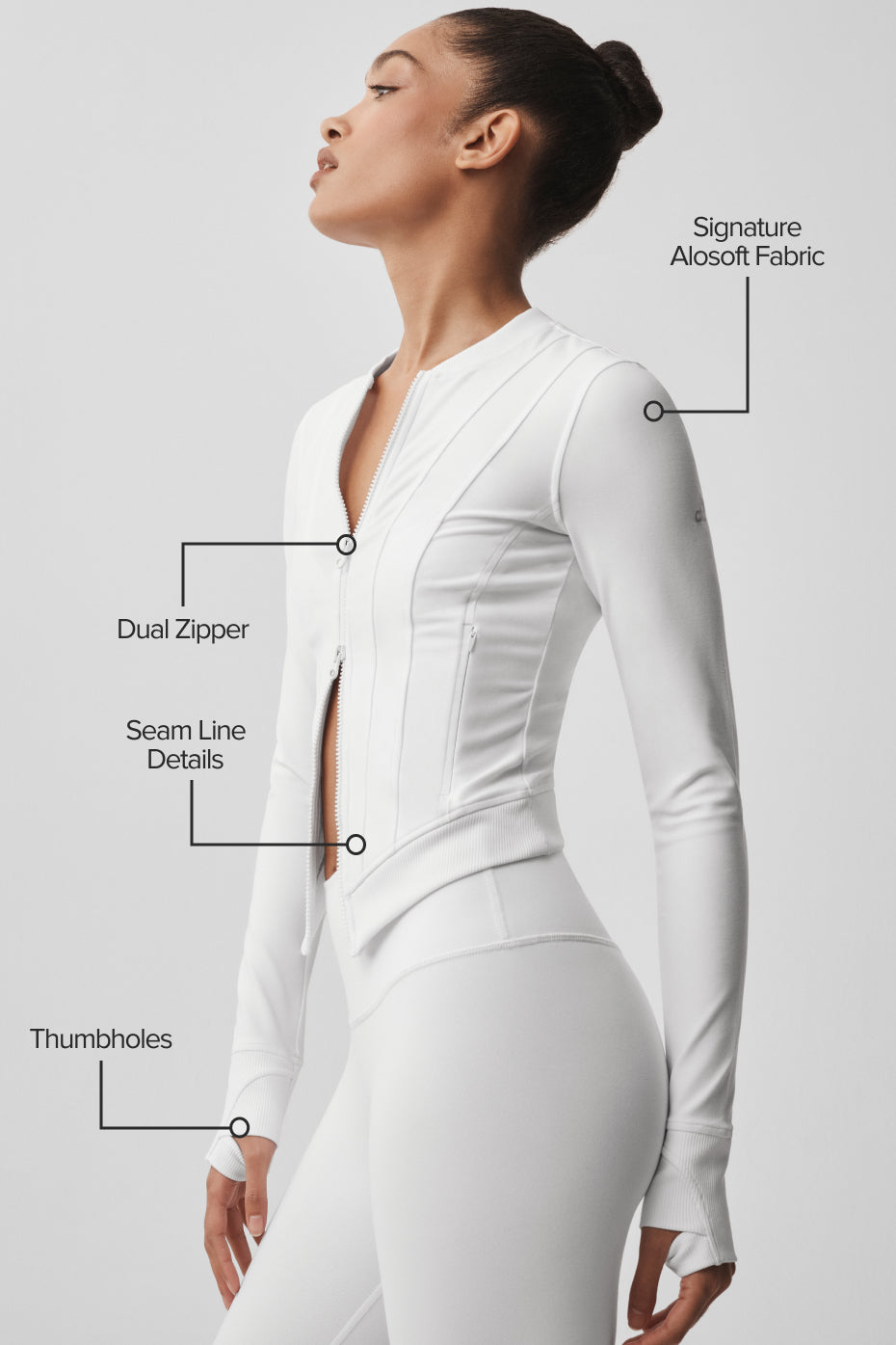 Alo Yoga Alosoft Recharge Jacket - White - imagen 2