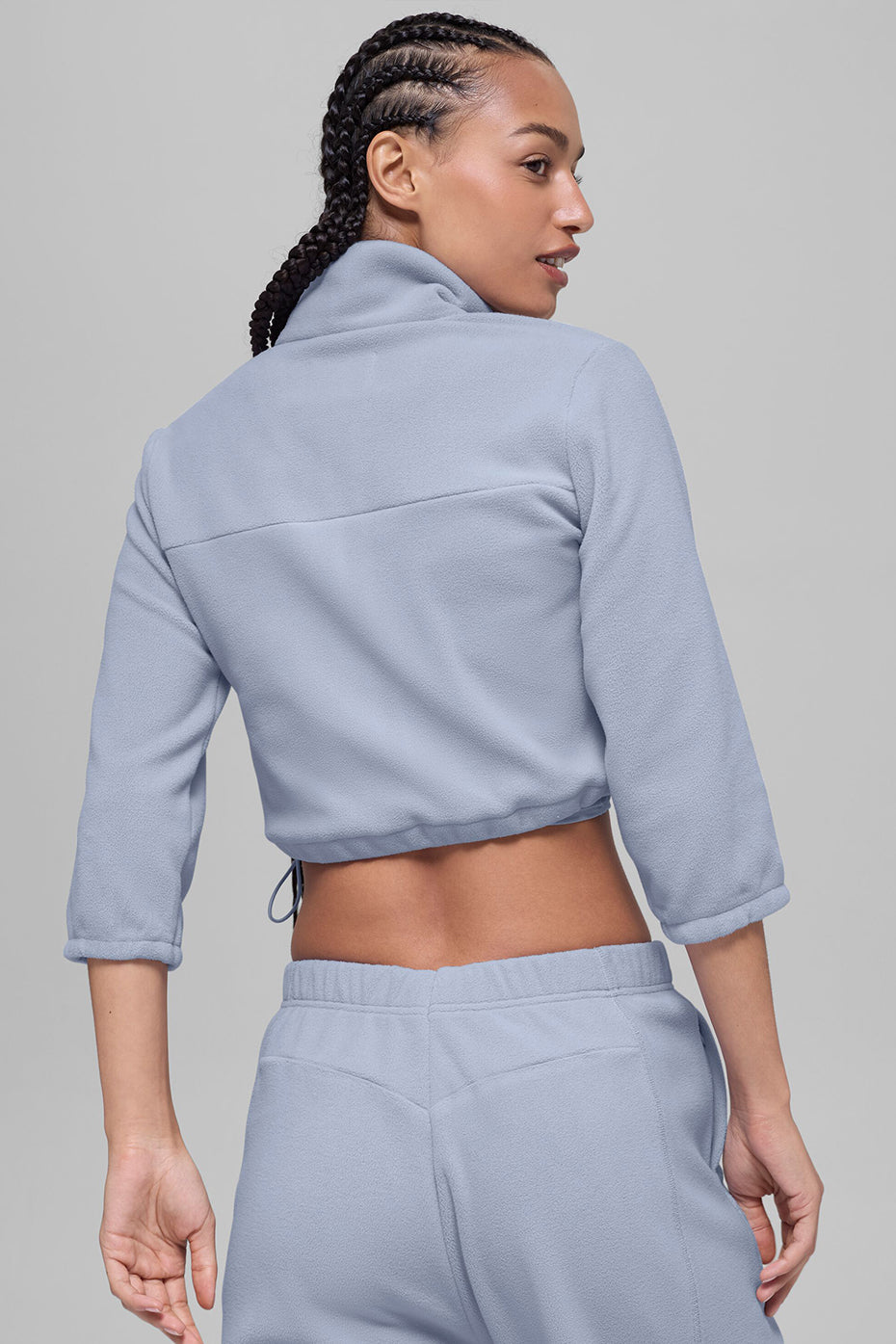 Alo Yoga Polar Fleece Retreat Cropped Jacket - Winter Frost - imagen 2