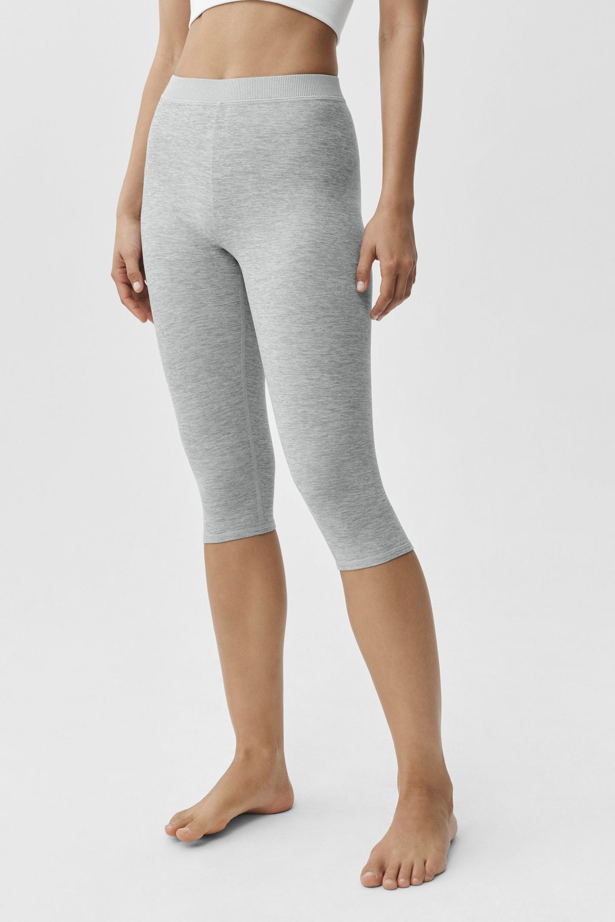 Alo Yoga Alosoft High-Waist Iconic 90's Capri - Vintage Athletic Heather - imagen 1