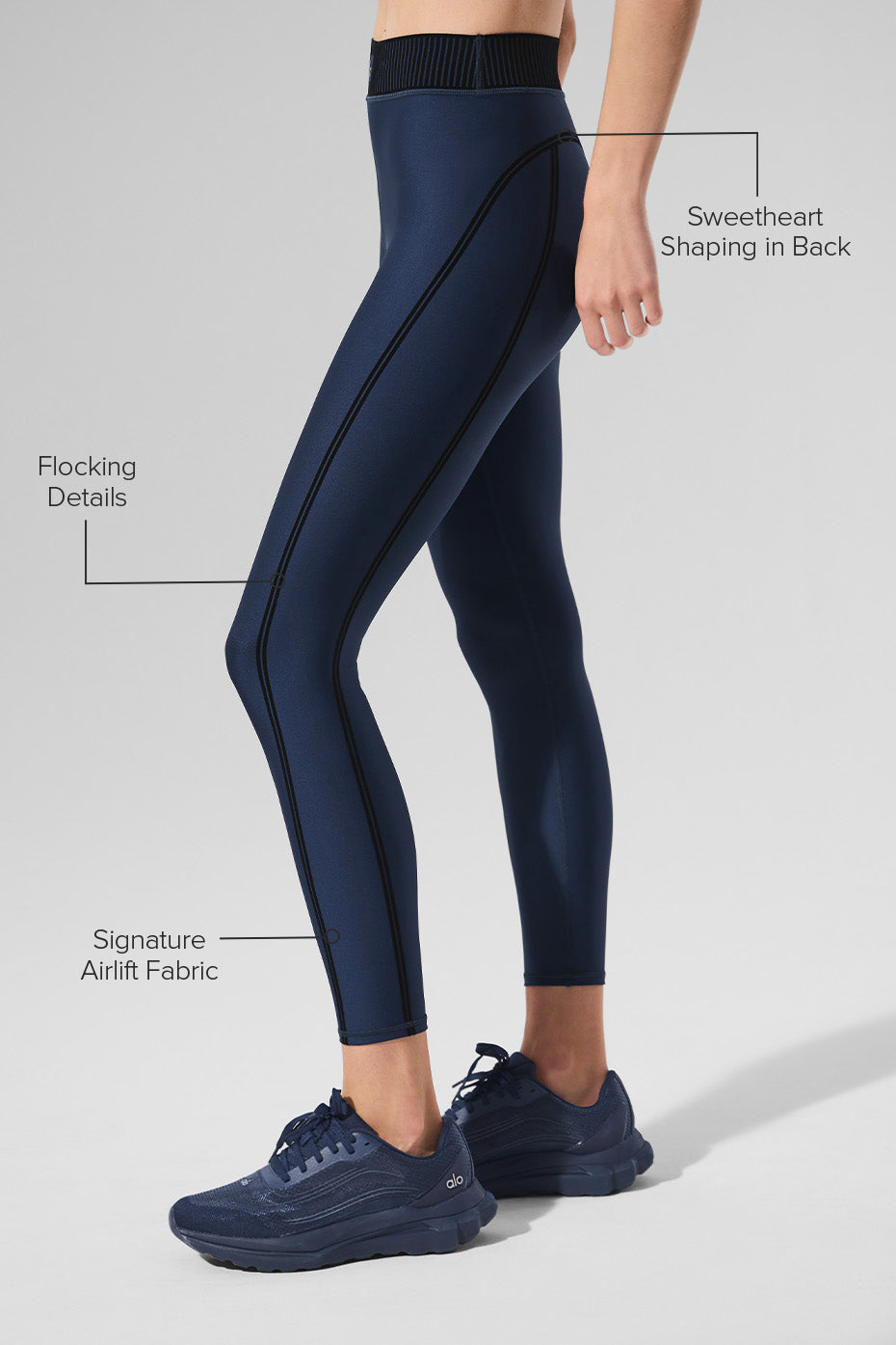 Alo Yoga Airlift High-Waist 7/8 Line Up Legging - Navy - imagen 2