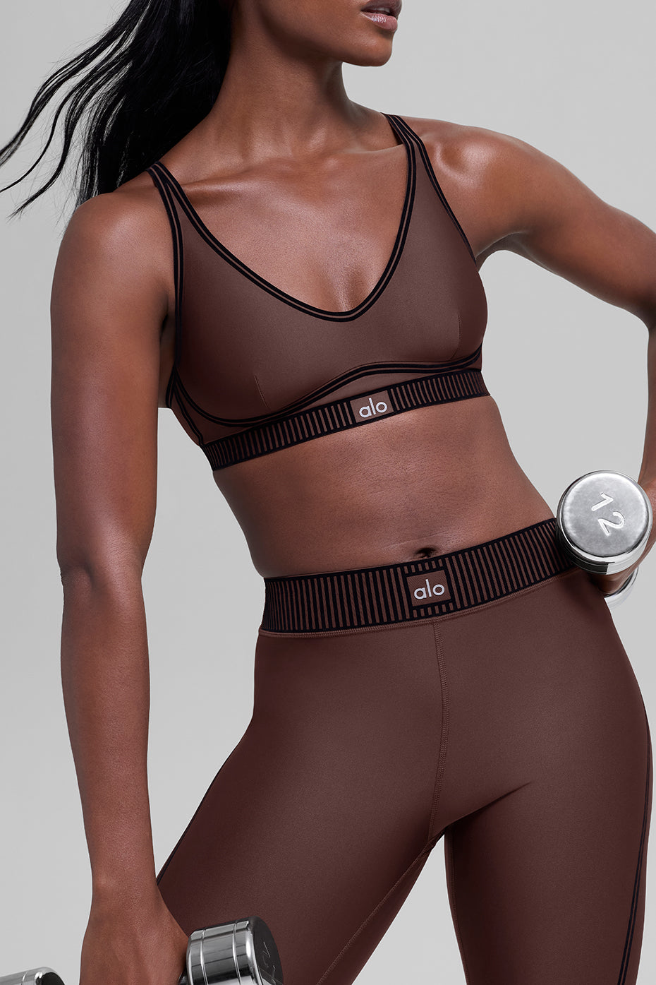 Alo Yoga Airlift High-Waist 7/8 Line Up Legging - Brownstone - imagen 3