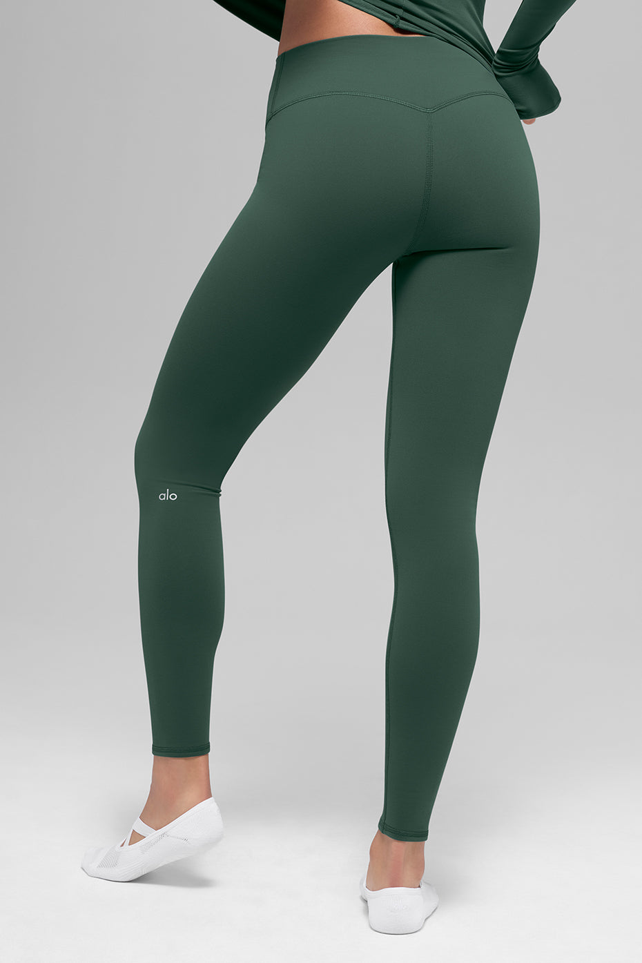 Alo Yoga Airbrush Winter Warm High-Waist Nocturne Legging - Clover Green - imagen 2