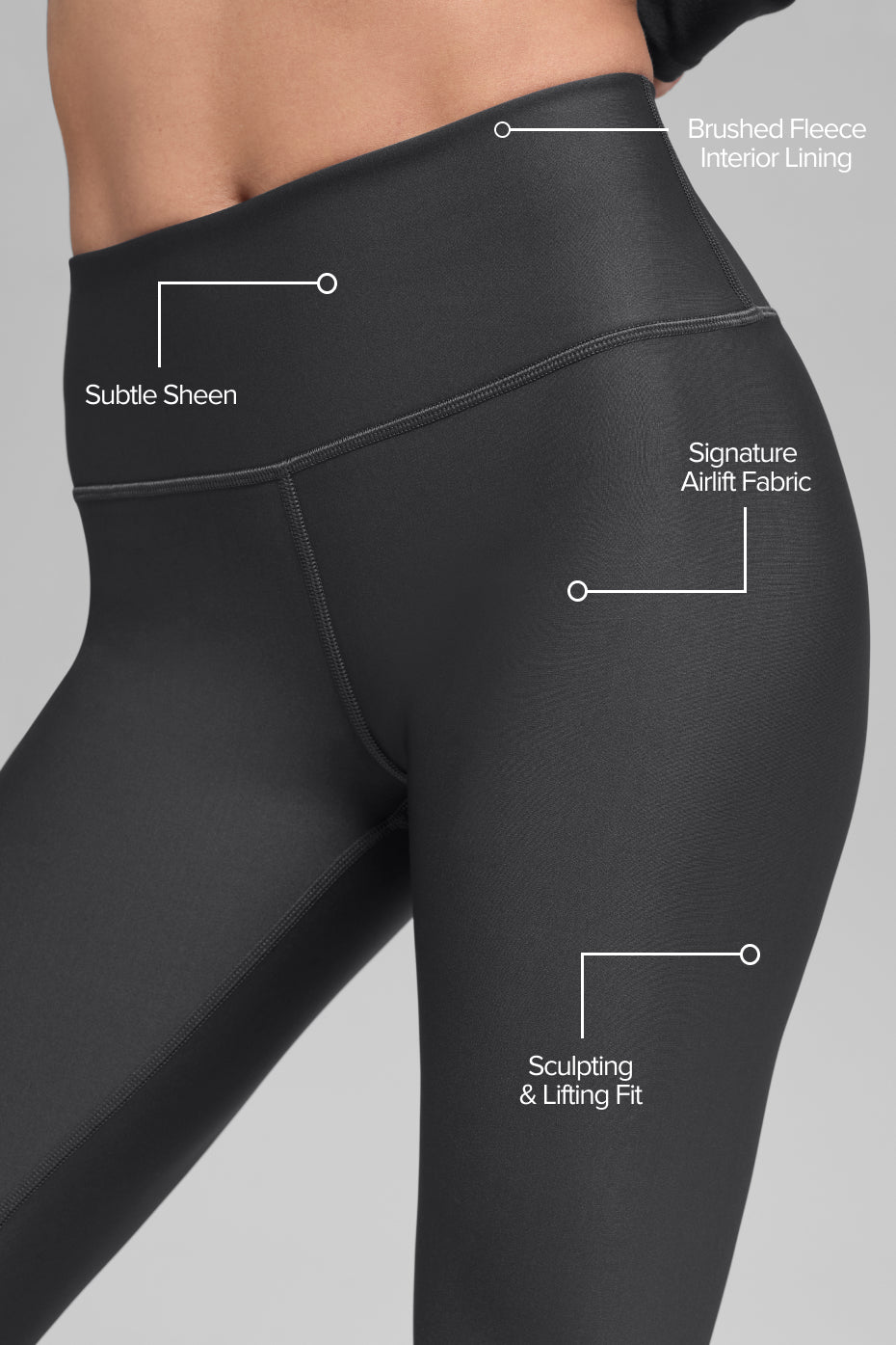 Alo Yoga Airlift Winter Warm High-Waist Legging - Anthracite - imagen 2