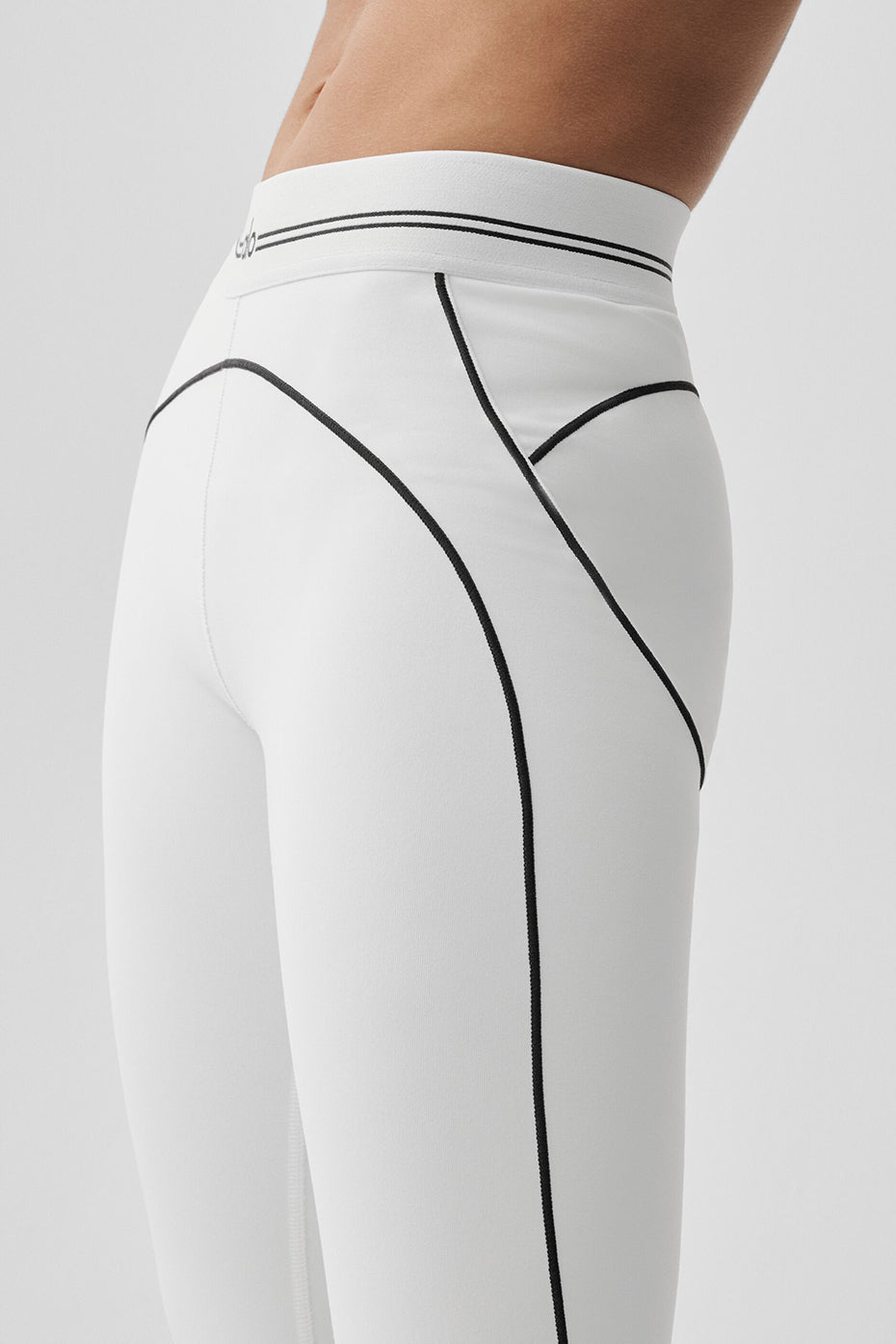 Alo Yoga Airbrush High-Waist Heart Throb Legging - White/Black - imagen 4