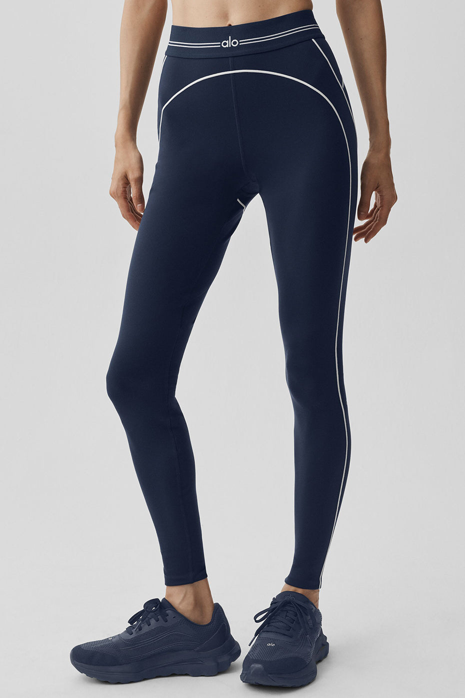 Alo Yoga Airbrush High-Waist Heart Throb Legging - Navy/White - imagen 3