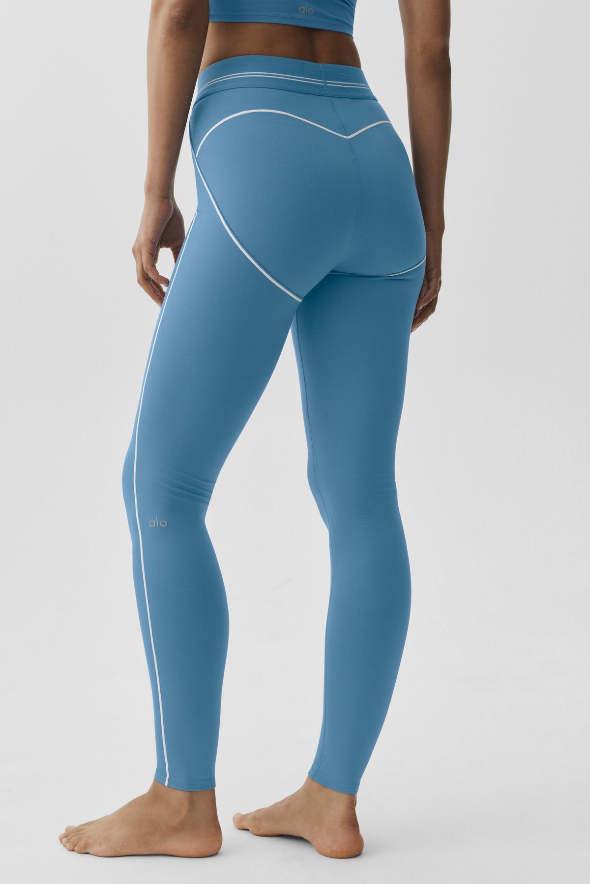 Alo Yoga Airbrush High-Waist Heart Throb Legging - California Blue/White - imagen 2