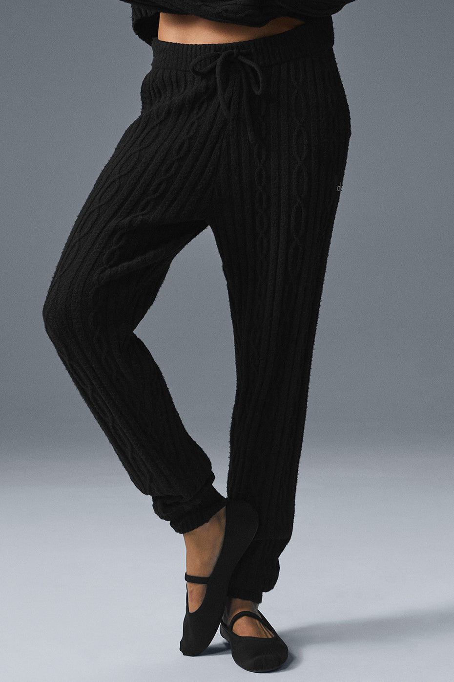 Alo Yoga Cable Knit Winter Bliss Pant - Black - imagen 3