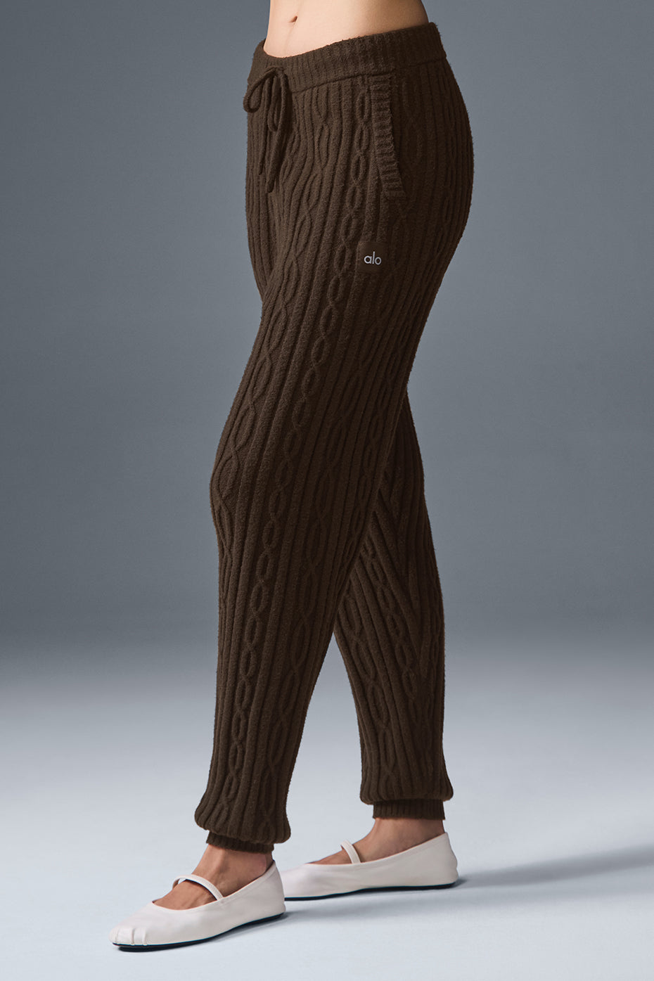 Alo Yoga Cable Knit Winter Bliss Pant - Espresso - imagen 3