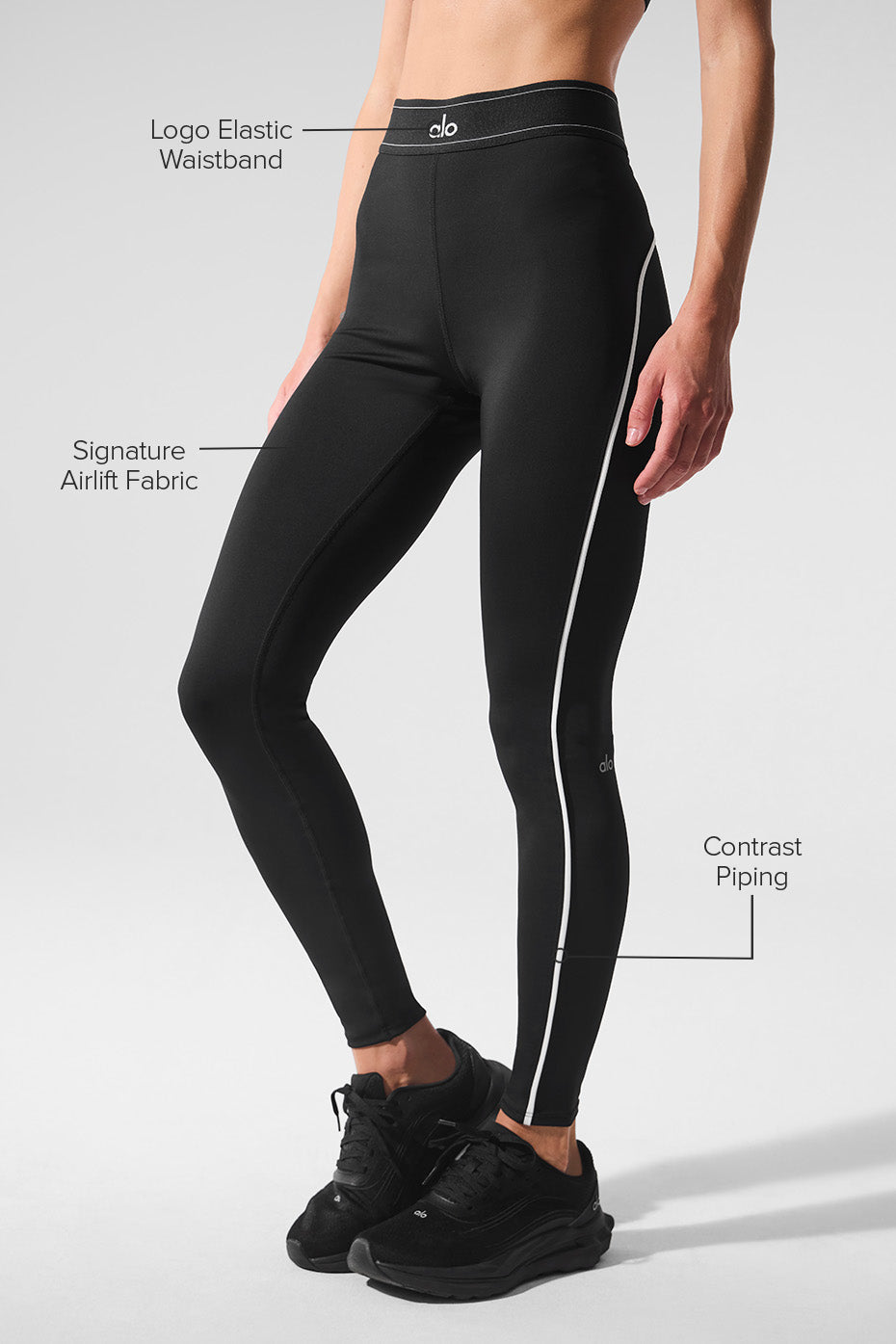 Alo Yoga Airlift High-Waist Suit Up Legging - Black/White - imagen 2