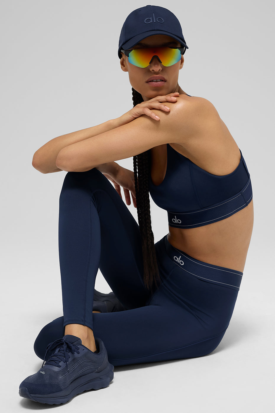 Alo Yoga Airlift High-Waist Suit Up Legging - Navy/Navy - imagen 4