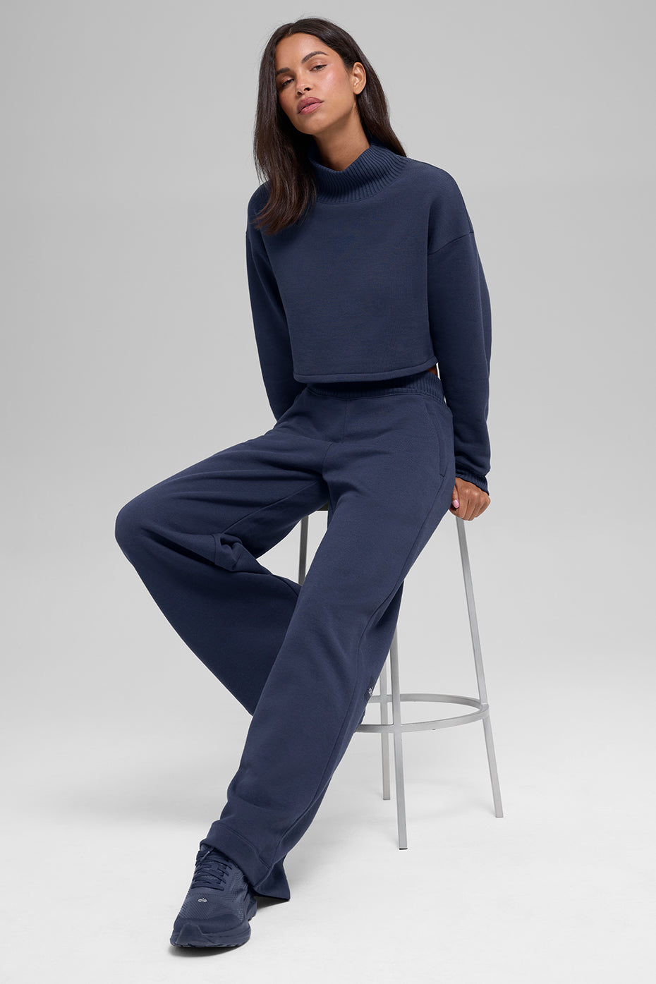 Alo Yoga Serenity Wide Leg Sweatpant - Navy - imagen 6