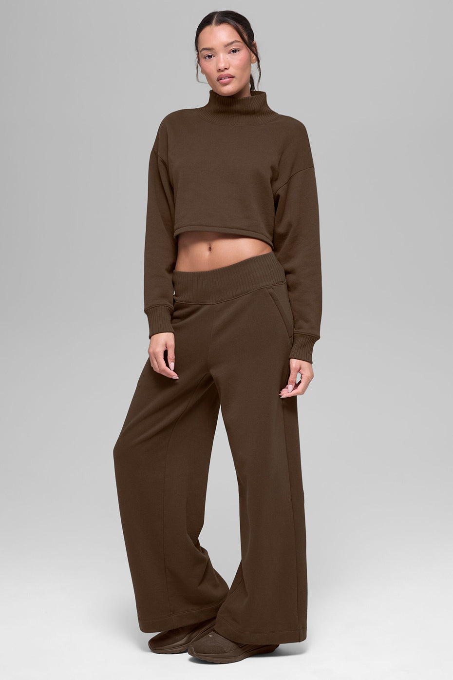 Alo Yoga Serenity Wide Leg Sweatpant - Espresso - imagen 5