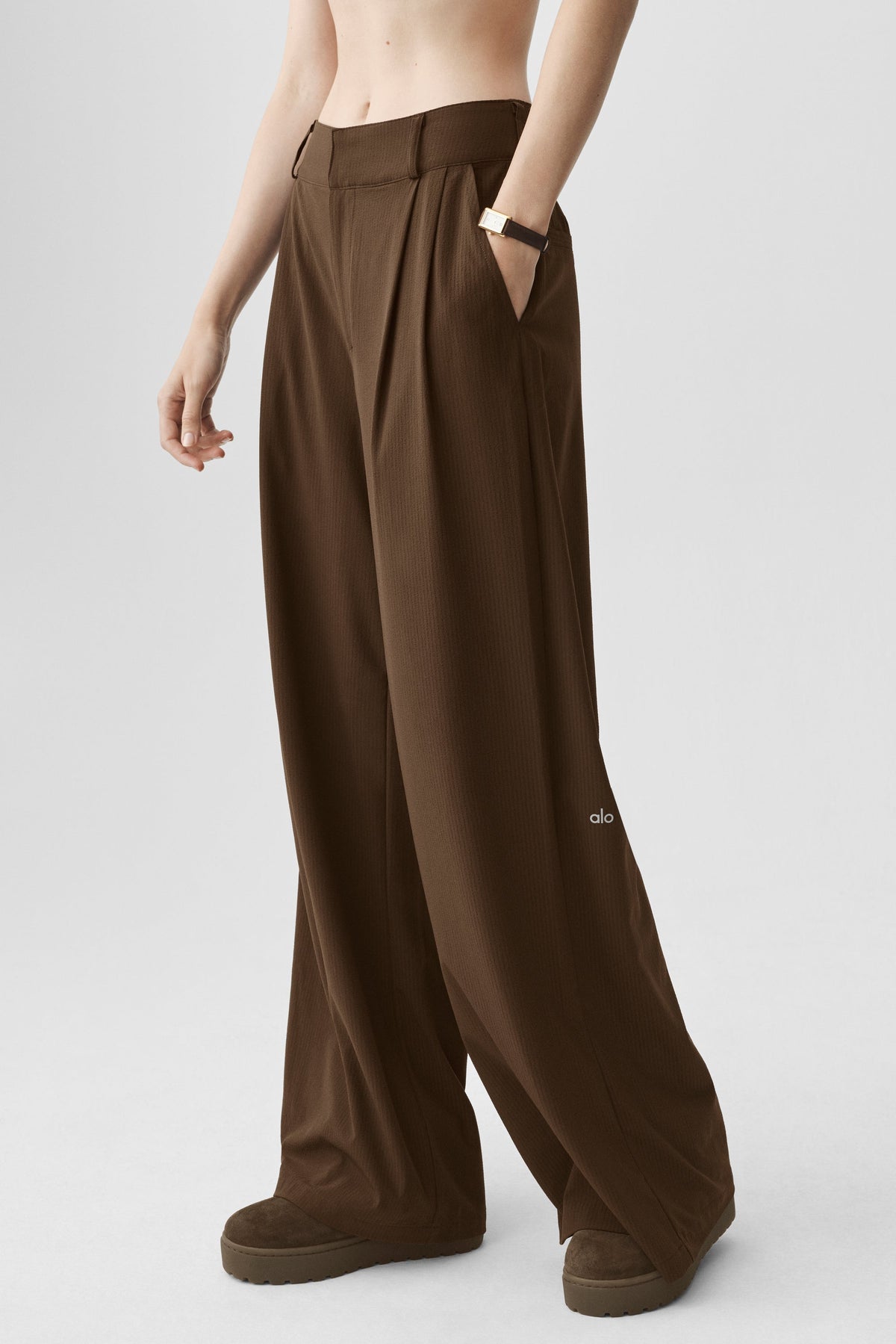 Alo Yoga High-Waist Dreamscape Trouser (Long) - Espresso - imagen 1