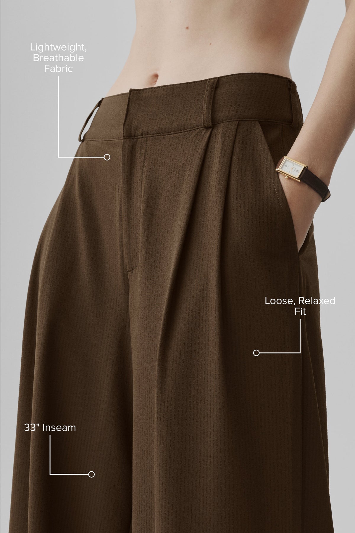 Alo Yoga High-Waist Dreamscape Trouser (Long) - Espresso - imagen 2
