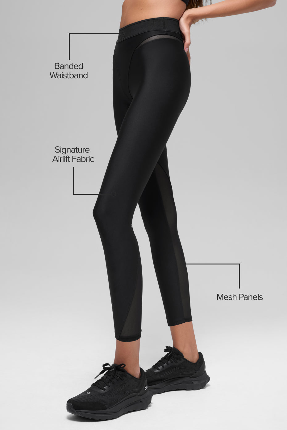 Alo Yoga Airlift High-Waist 7/8 Rebel Legging - Black - imagen 2