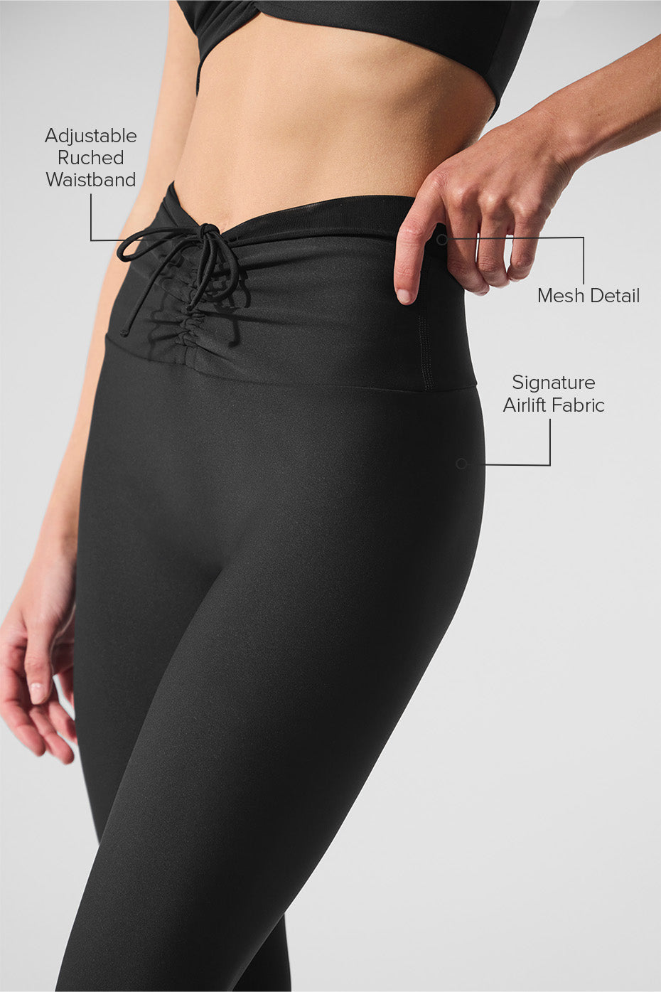 Alo Yoga Airlift Mesh High-Waist Divine Legging - Black - imagen 2