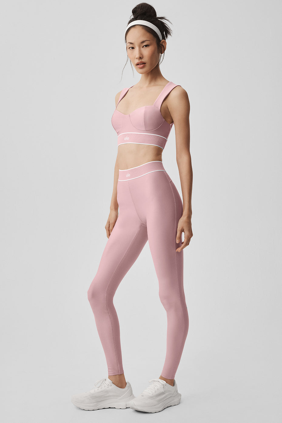 Alo Yoga Airlift High-Waist Alignment Legging - Vintage Pink/White - imagen 6
