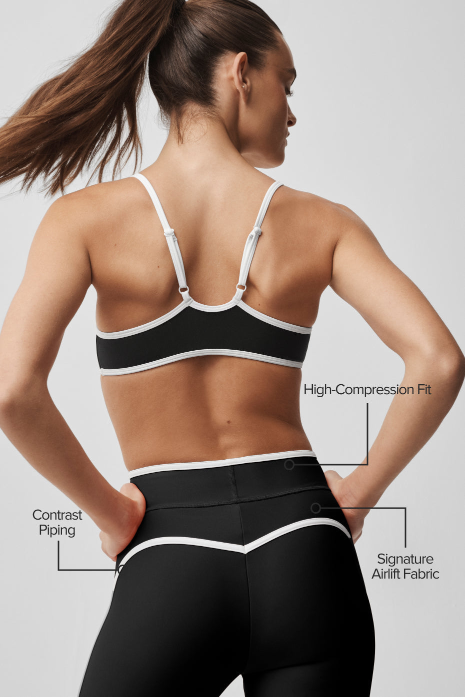 Alo Yoga Airlift High Waist Charger 7/8 Legging - Black/White - imagen 2