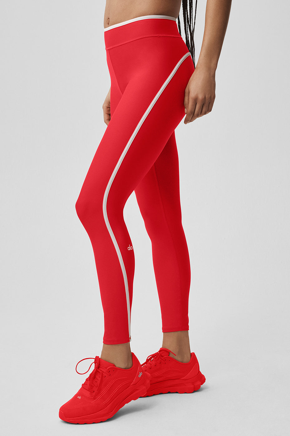 Alo Yoga Airlift High Waist Charger 7/8 Legging - Bright Red/White - imagen 3