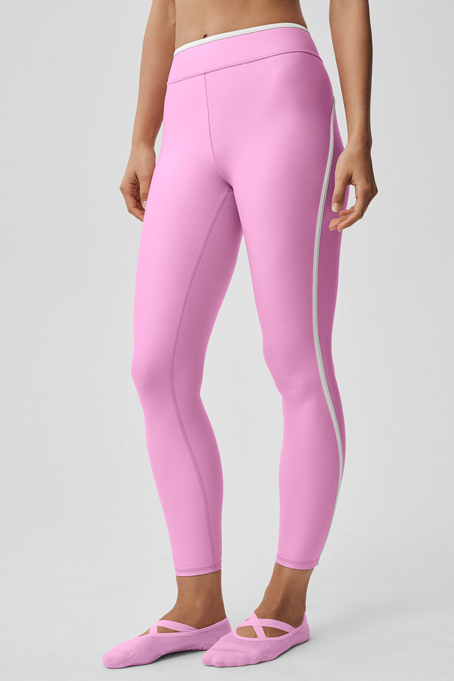 Alo Yoga Airlift High Waist Charger 7/8 Legging - Candy Heart Pink/White - imagen 1