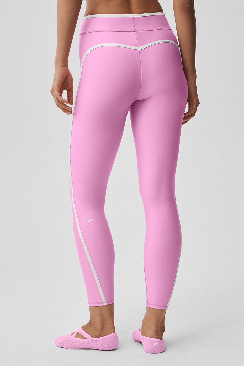 Alo Yoga Airlift High Waist Charger 7/8 Legging - Candy Heart Pink/White - imagen 2