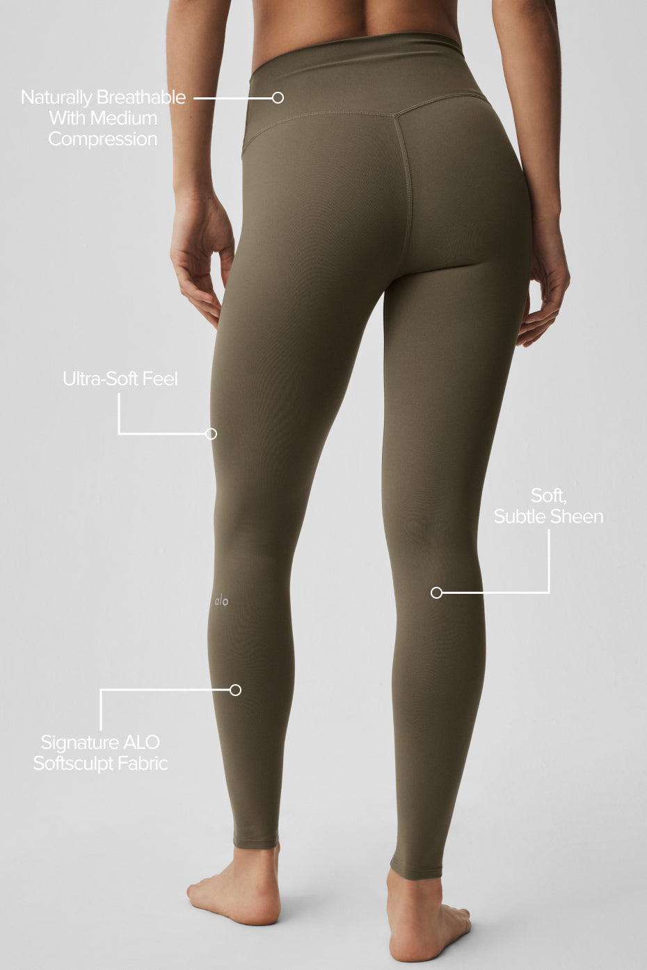 Alo Yoga ALO Softsculpt High-Waist Legging - Olive Tree - imagen 2