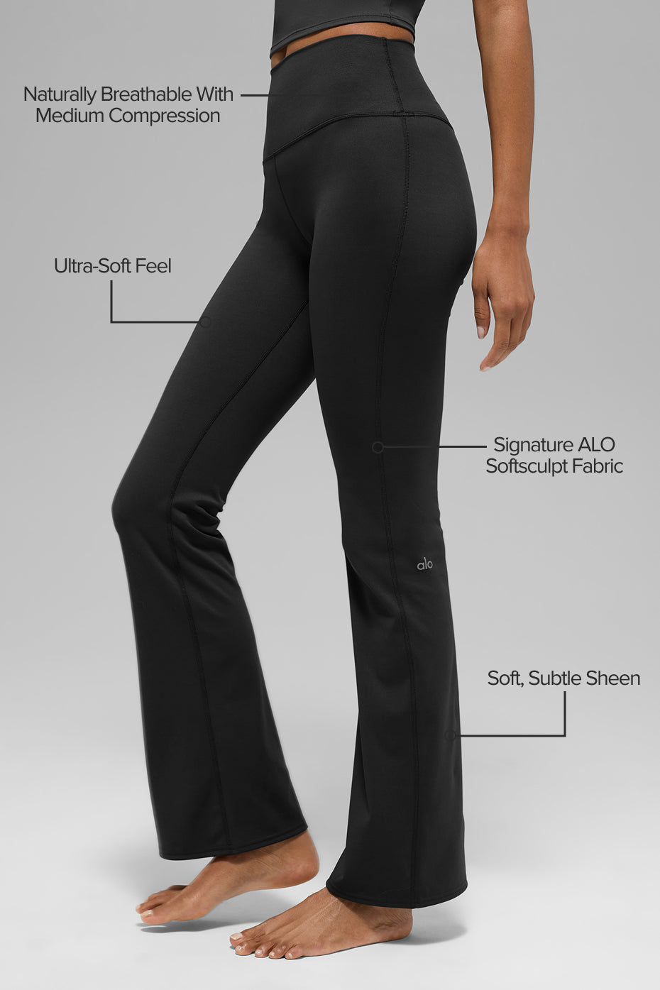 Alo Yoga ALO Softsculpt High-Waist Bootcut Legging (Regular) - Black - imagen 2