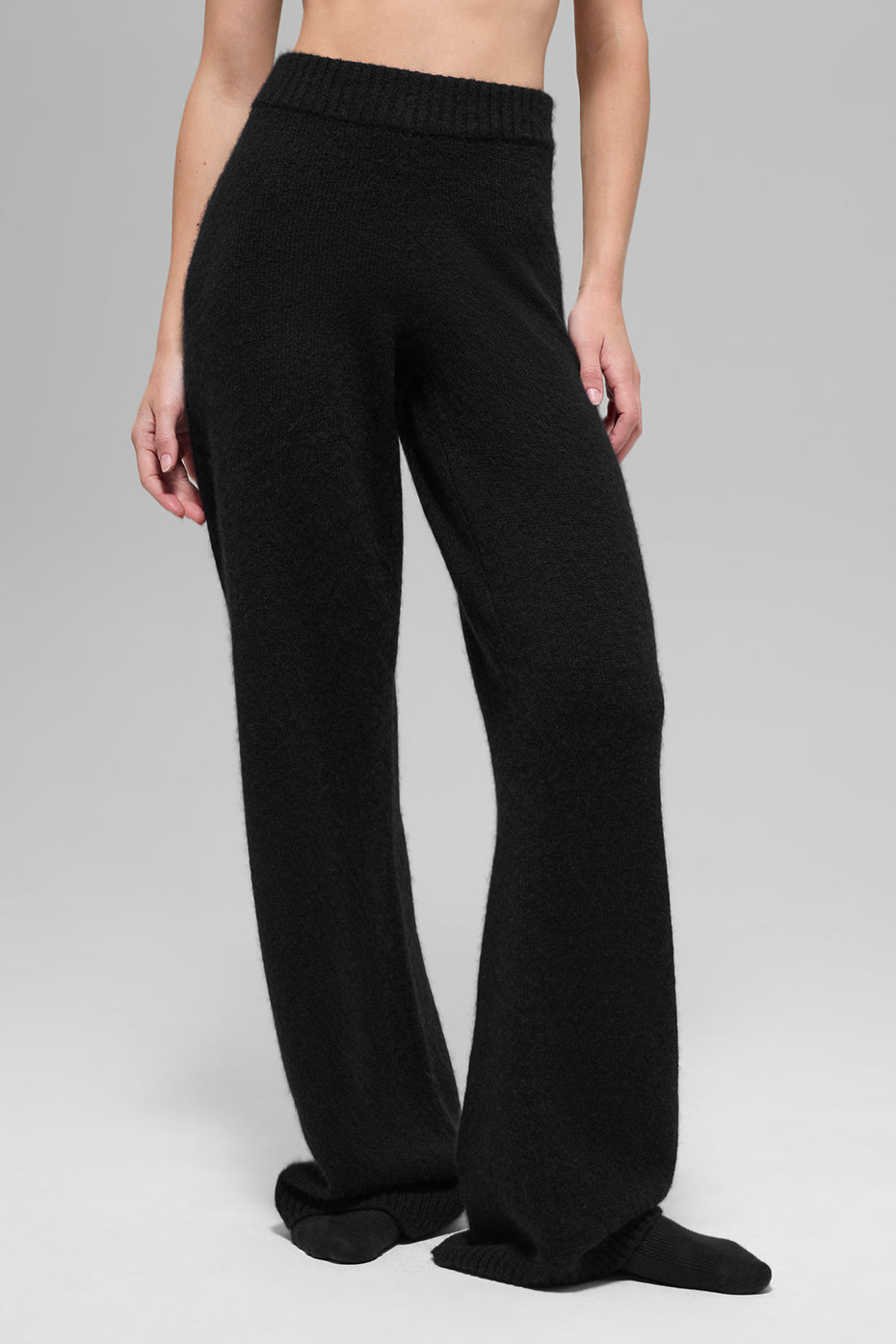 Alo Yoga Wool Cashmere High-Waist New Class Wide Leg Pant - Black - imagen 1