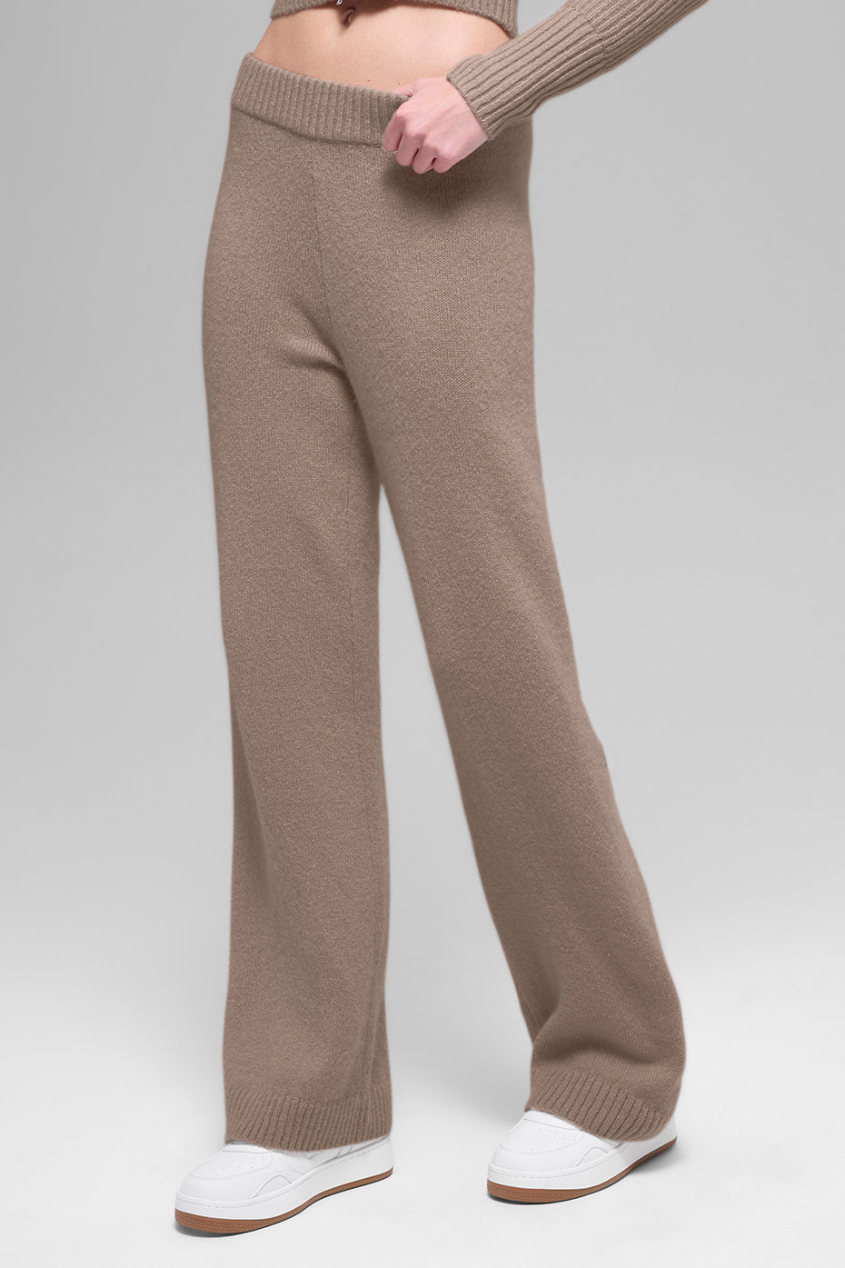 Alo Yoga Wool Cashmere High-Waist New Class Wide Leg Pant - Chai Latte - imagen 1