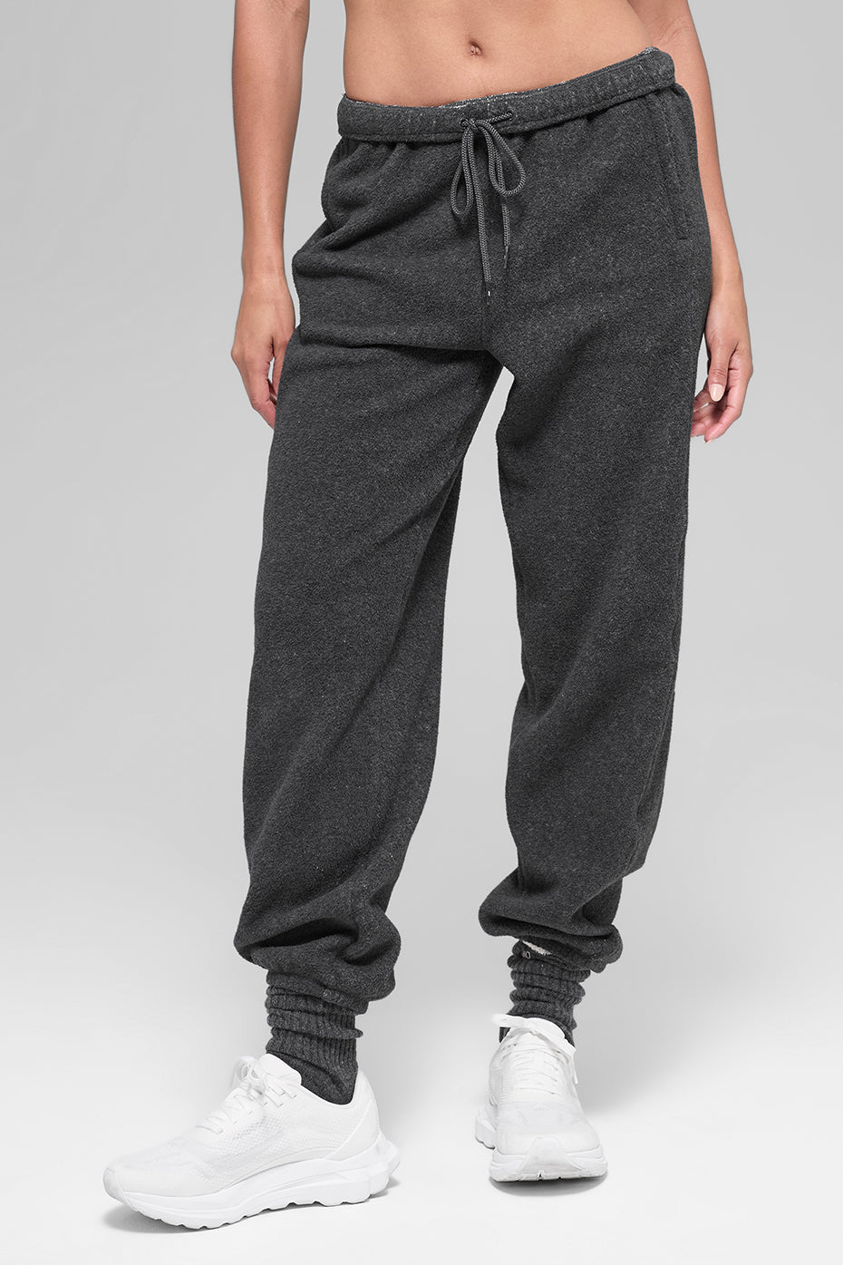 Alo Yoga Polar Fleece High-Waist Retreat Jogger - Dark Heather Grey - imagen 1