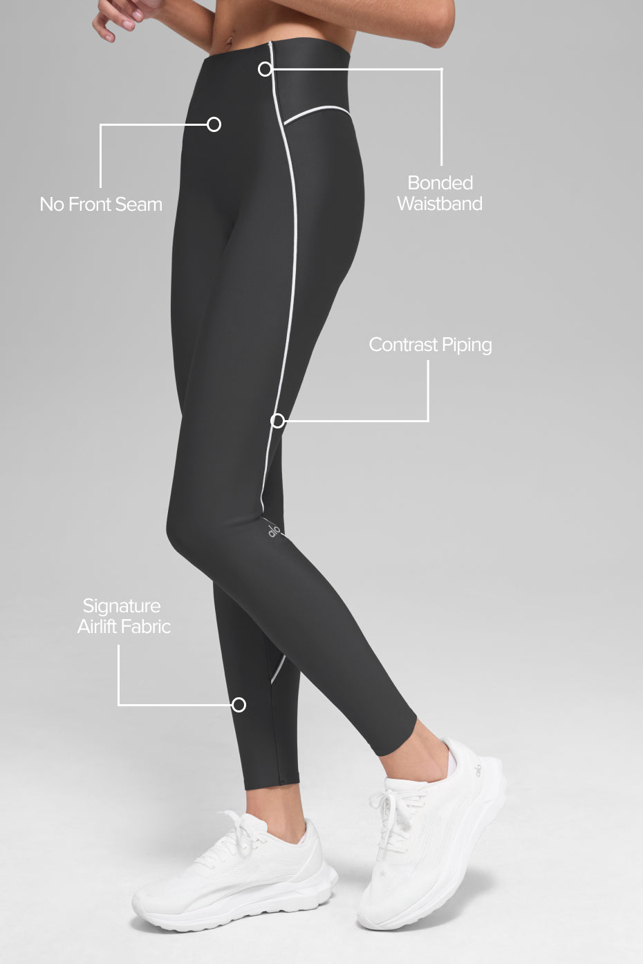 Alo Yoga Airlift High-Waist Haven Legging - Anthracite/White - imagen 2