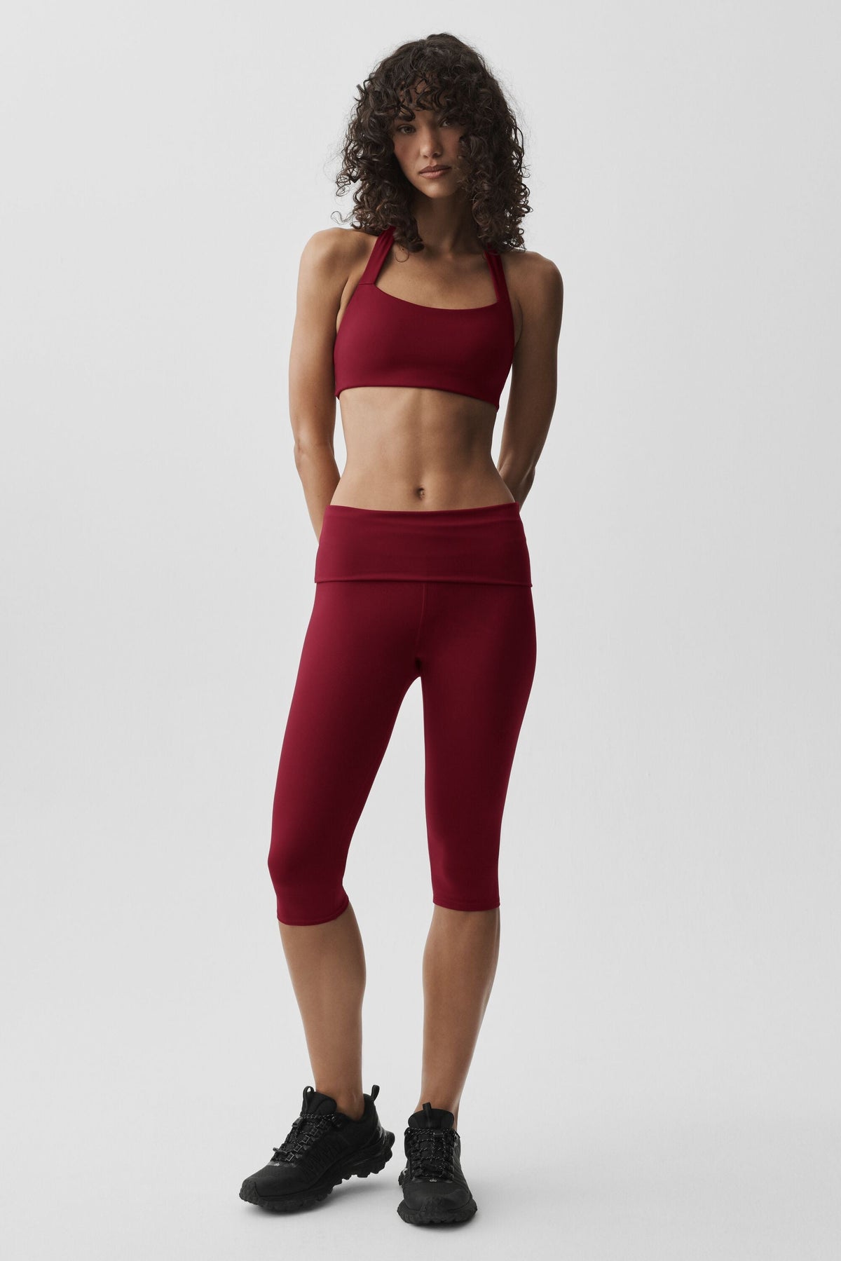 Alo Yoga ALO Softsculpt Low-Rise Foldover Capri - Summer Romance Red - imagen 6