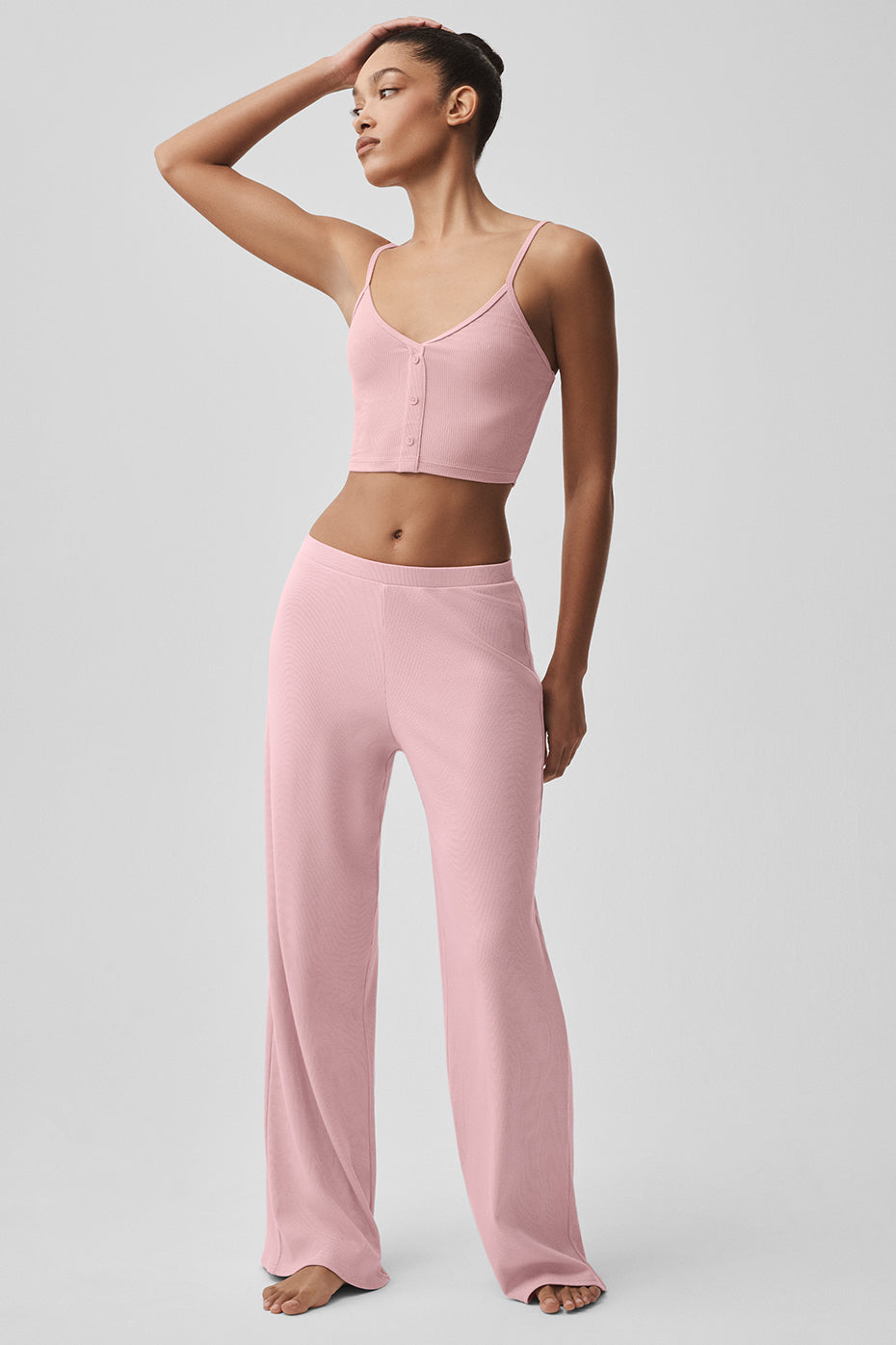 Alo Yoga Mid-Rise Dreamlight Straight Pant - Vintage Pink - imagen 6
