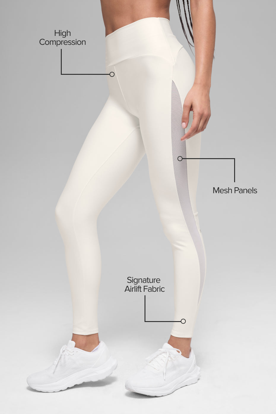 Alo Yoga Airlift High-Waist Mesh Infatuation Legging - Ivory - imagen 2