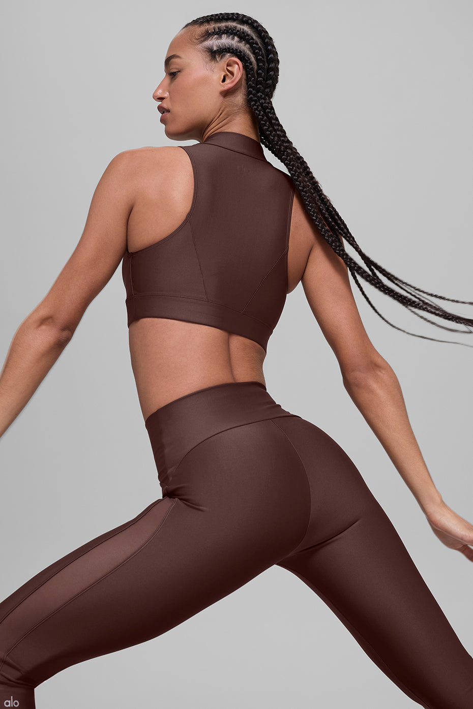 Alo Yoga Airlift High-Waist Mesh Infatuation Legging - Brownstone - imagen 4