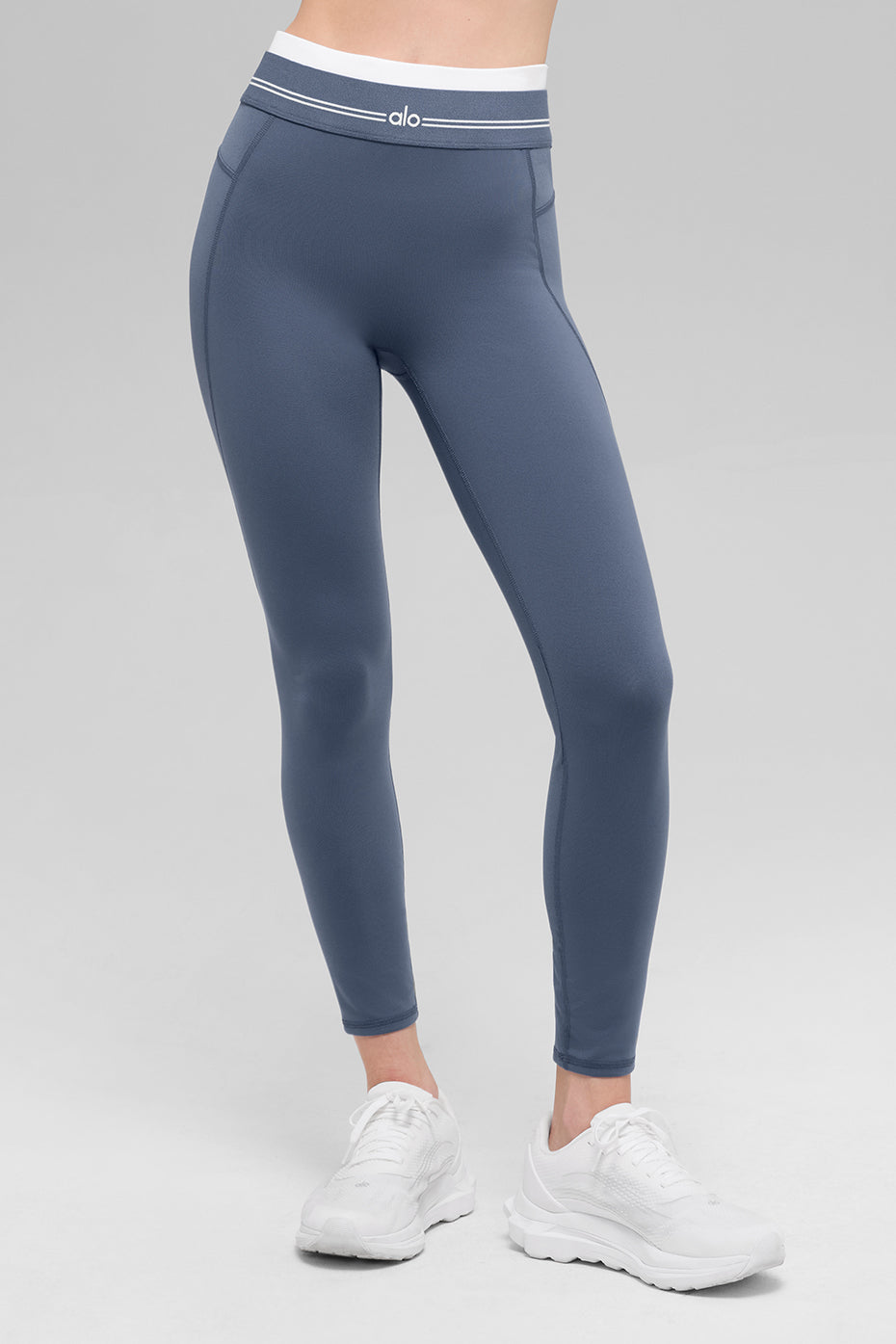 Alo Yoga Airbrush High-Waist 7/8 Better Together Legging - Bluestone/White - imagen 2