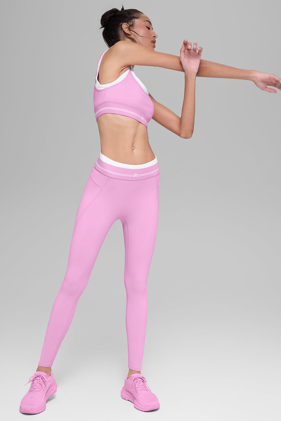 Alo Yoga Airbrush High-Waist 7/8 Better Together Legging - Candy Heart Pink/White - imagen 6