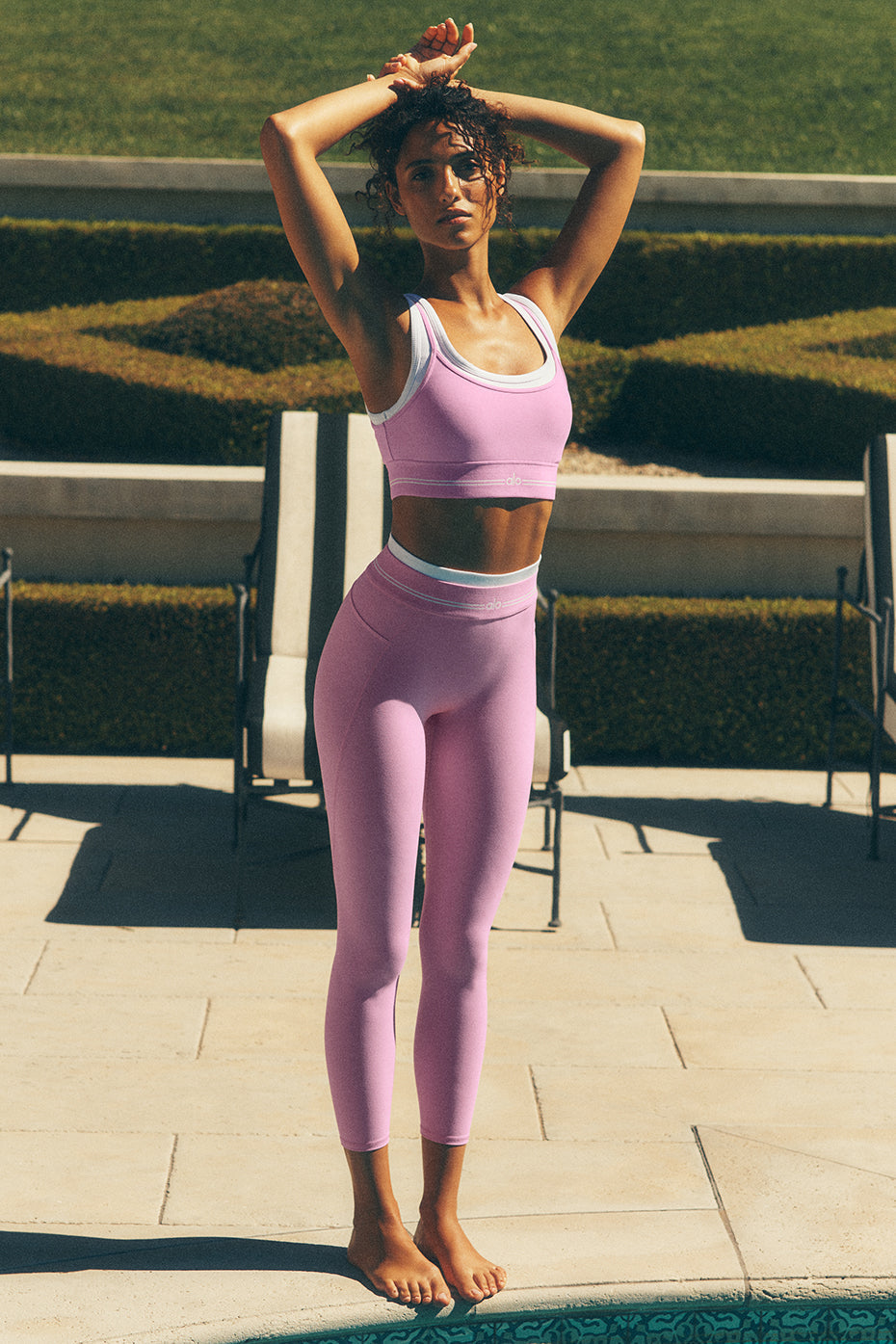 Alo Yoga Airbrush High-Waist 7/8 Better Together Legging - Candy Heart Pink/White - imagen 1
