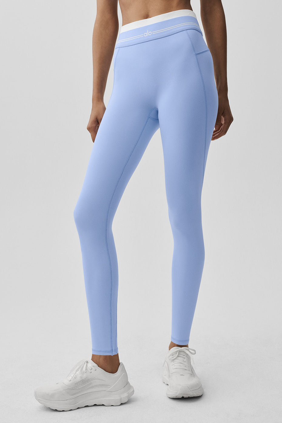 Alo Yoga Airbrush High-Waist 7/8 Better Together Legging - Light Provence Blue/White - imagen 1