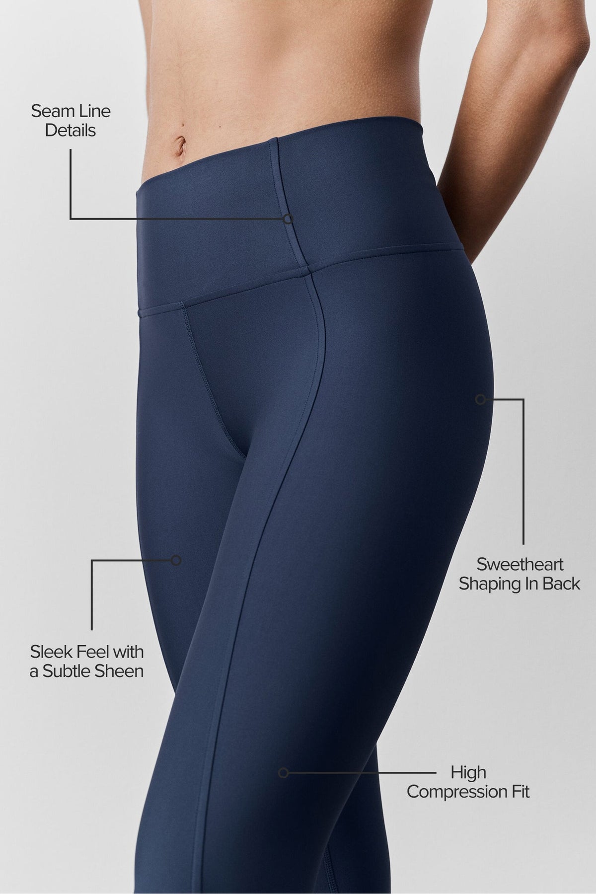 Alo Yoga Airlift High-Waist 7/8 Fine Line Legging - Navy - imagen 2