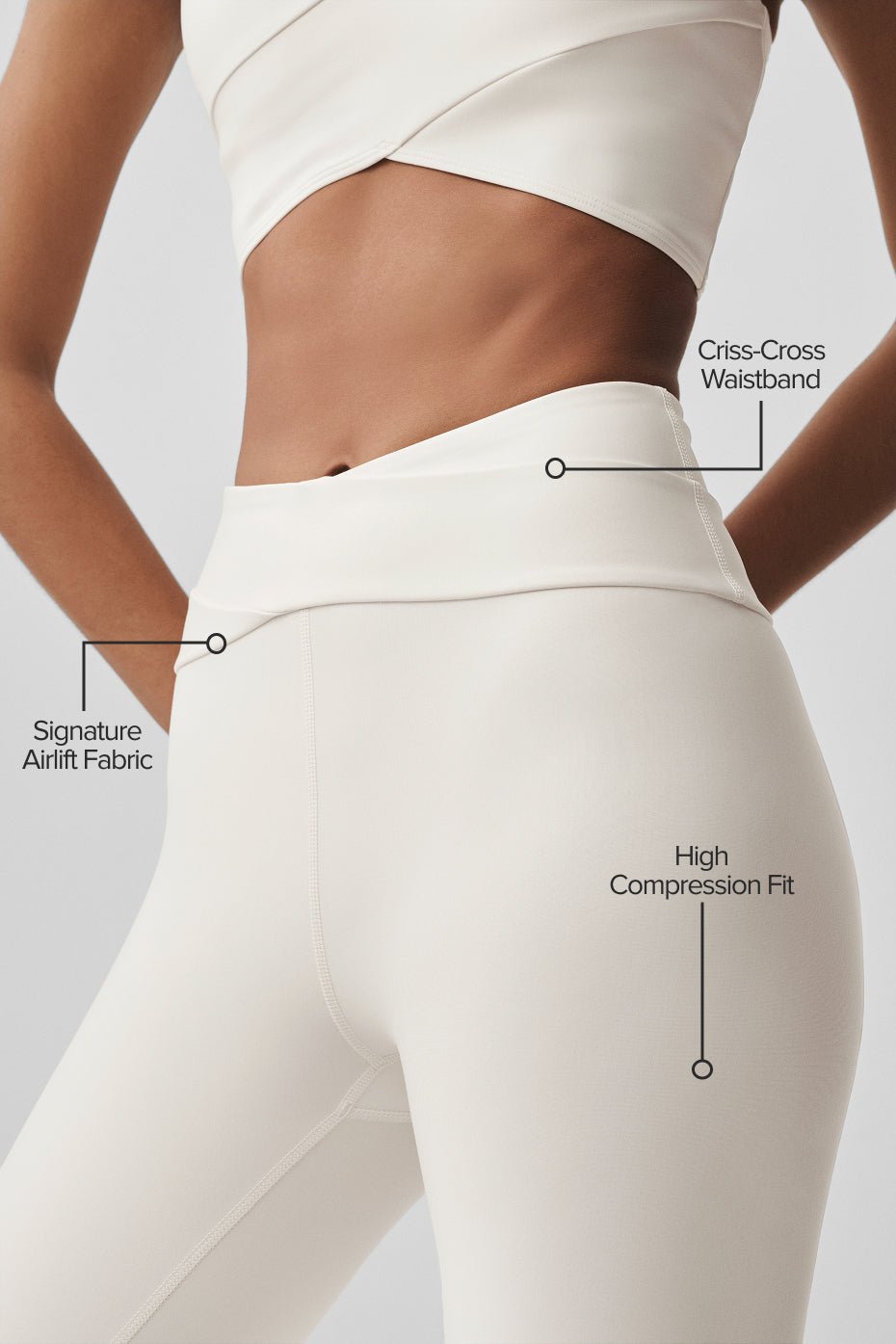 Alo Yoga Airlift High-Waist 7/8 Horizon Legging - Ivory - imagen 2
