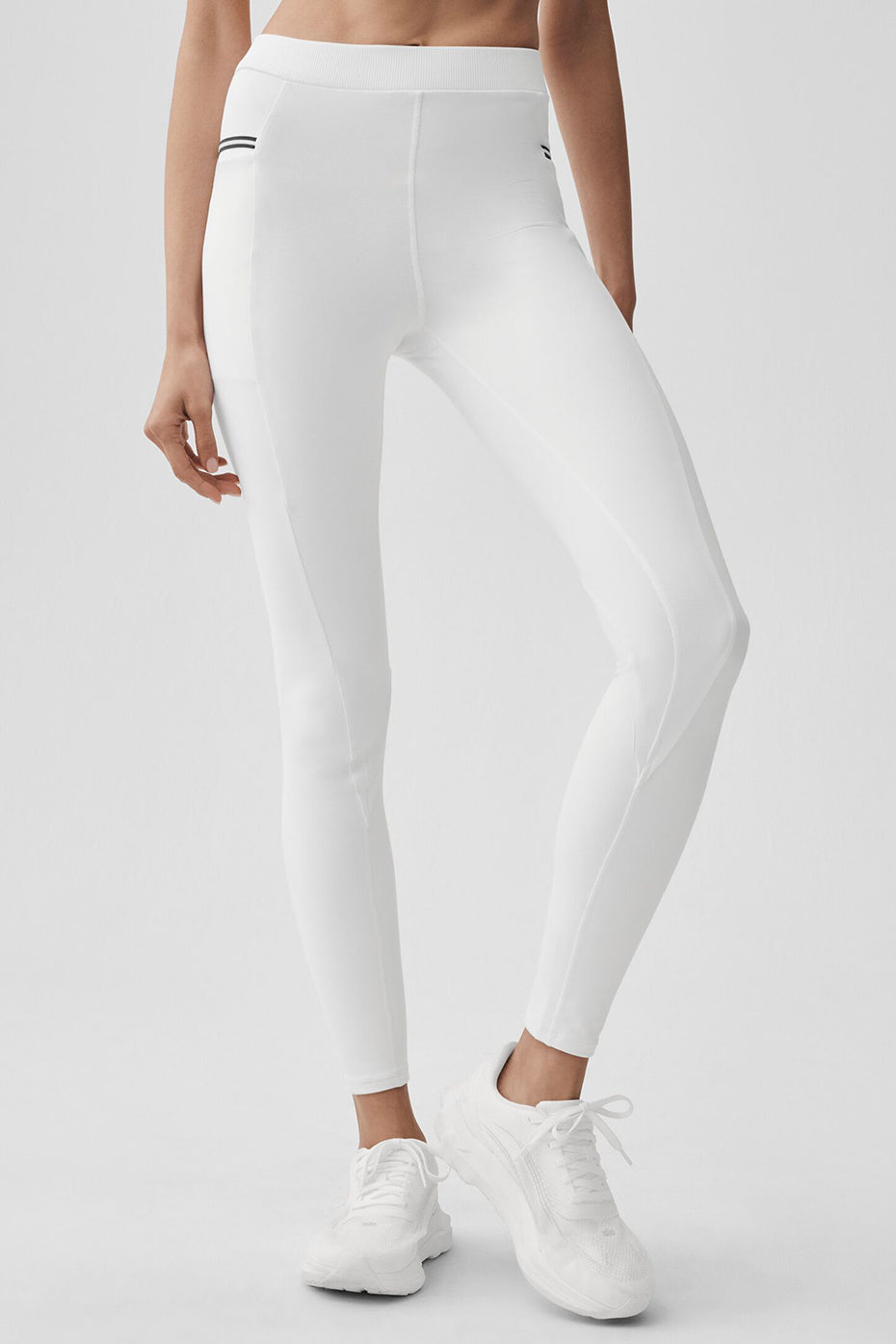 Alo Yoga Airbrush High-Waist Fast Track Legging - White/Black - imagen 1