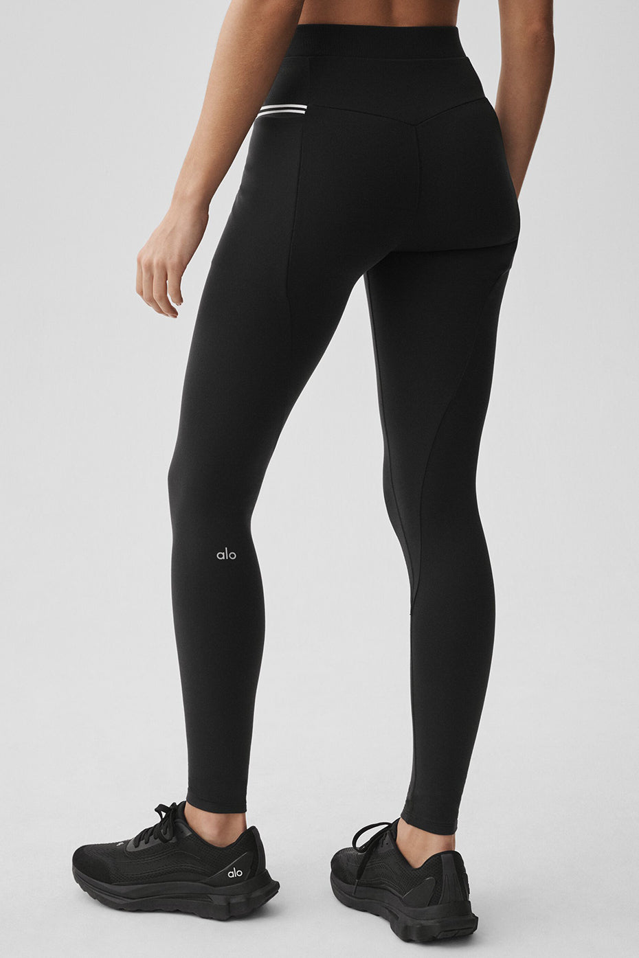 Alo Yoga Airbrush High-Waist Fast Track Legging - Black/White - imagen 4