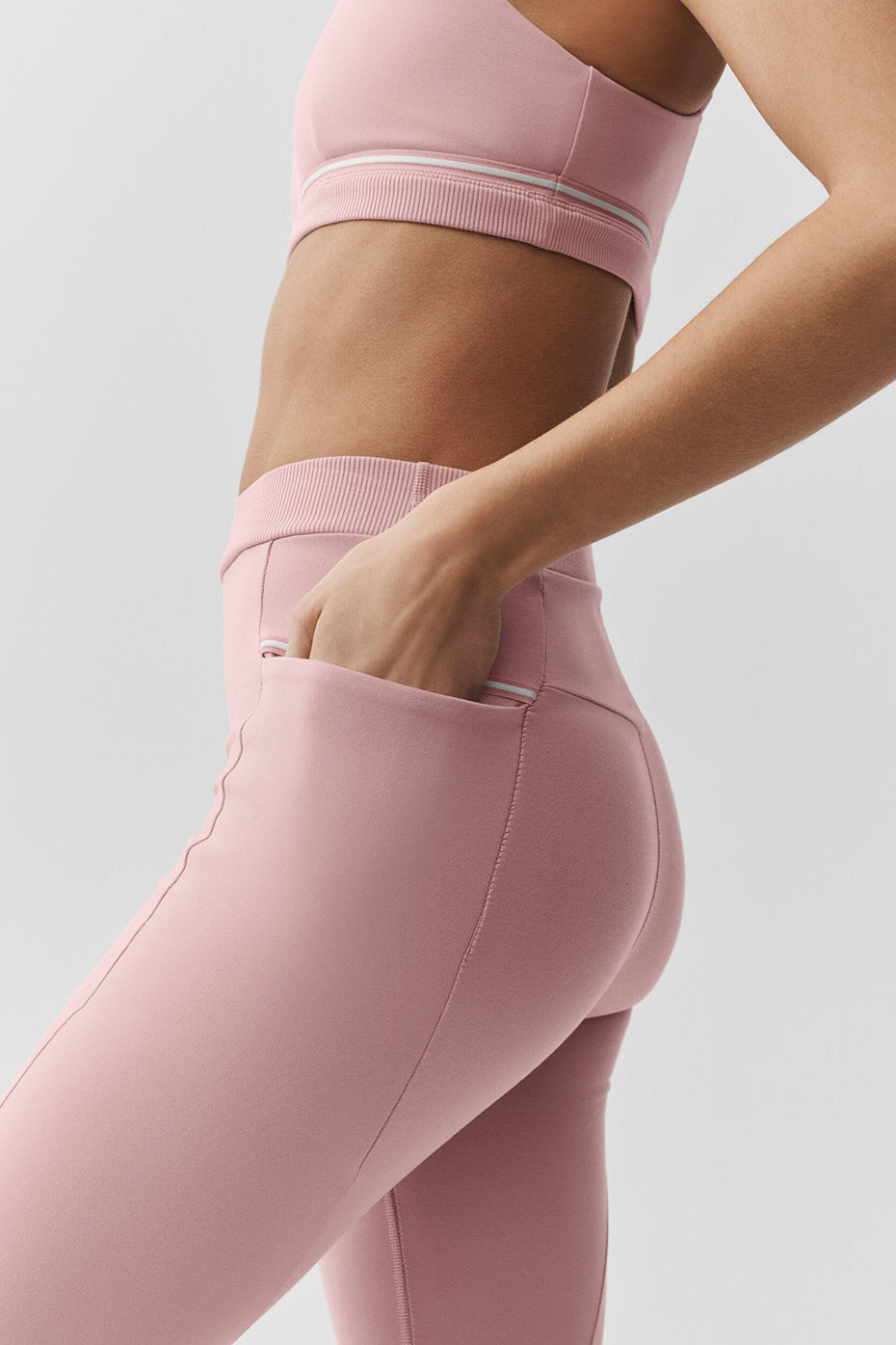 Alo Yoga Airbrush High-Waist Fast Track Legging - Vintage Pink/White - imagen 2