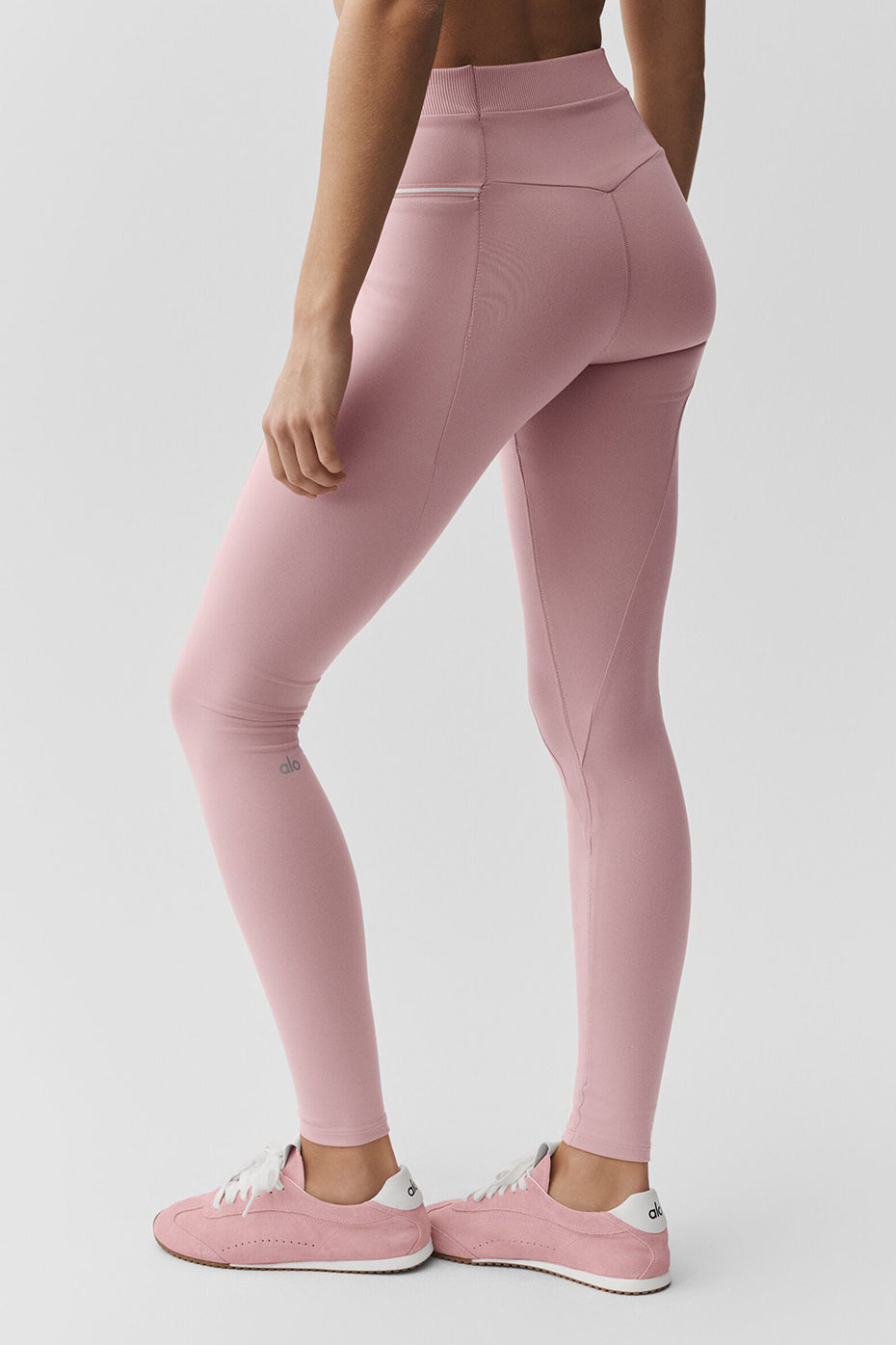 Alo Yoga Airbrush High-Waist Fast Track Legging - Vintage Pink/White - imagen 4