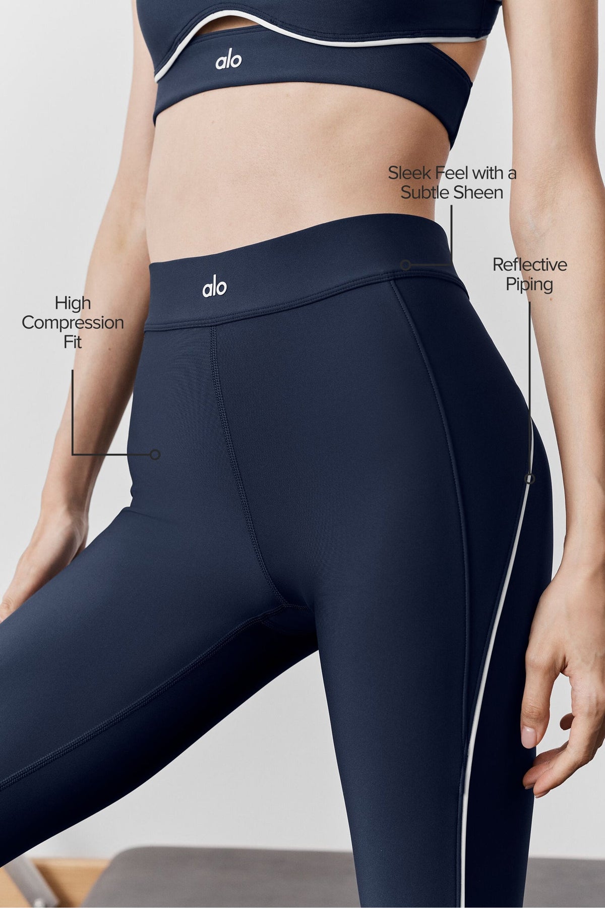 Alo Yoga Airlift High-Waist 7/8 Speedwork Legging - Navy - imagen 2